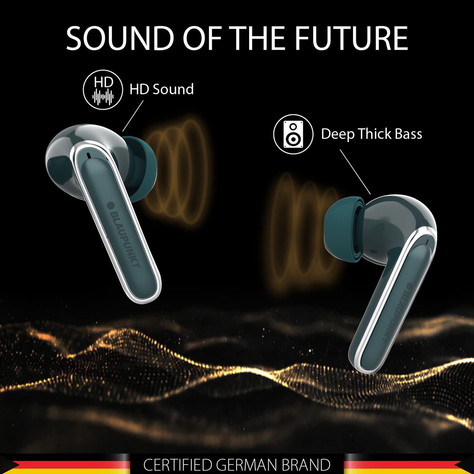 Blaupunkt BTW100 TWS Earbuds with Environmental Noise Cancellation (IPX5 Water Resistant, TurboVolt Charging, Green) Blaupunkt BTW100 TWS Earbuds with Environmental Noise Cancellation (IPX5 Water Resistant, TurboVolt Charging, Green)_2