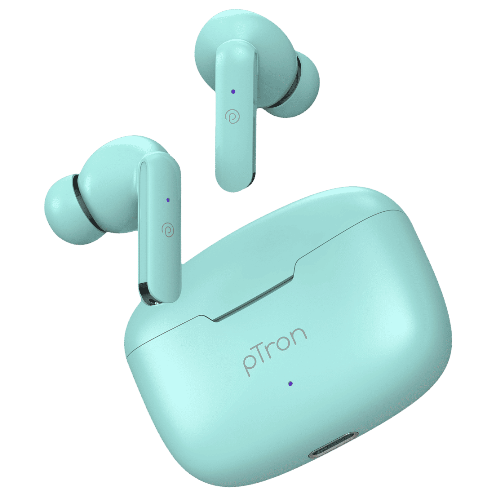 pTron Bassbuds Air TWS Earbuds with Passive Noise Cancellation (IPX4 Water Resistant, Touch Control, Mint Green)_1