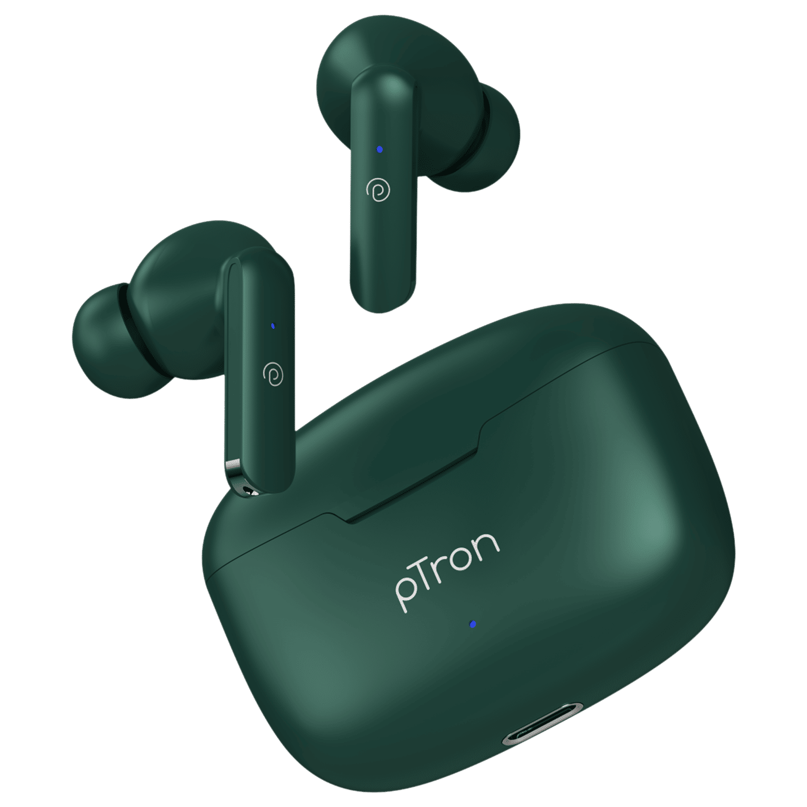 pTron Bassbuds Air TWS Earbuds with Passive Noise Cancellation (IPX4 Water Resistant, Touch Control, Green) pTron Bassbuds Air TWS Earbuds with Passive Noise Cancellation (IPX4 Water Resistant, Touch Control, Green)_1