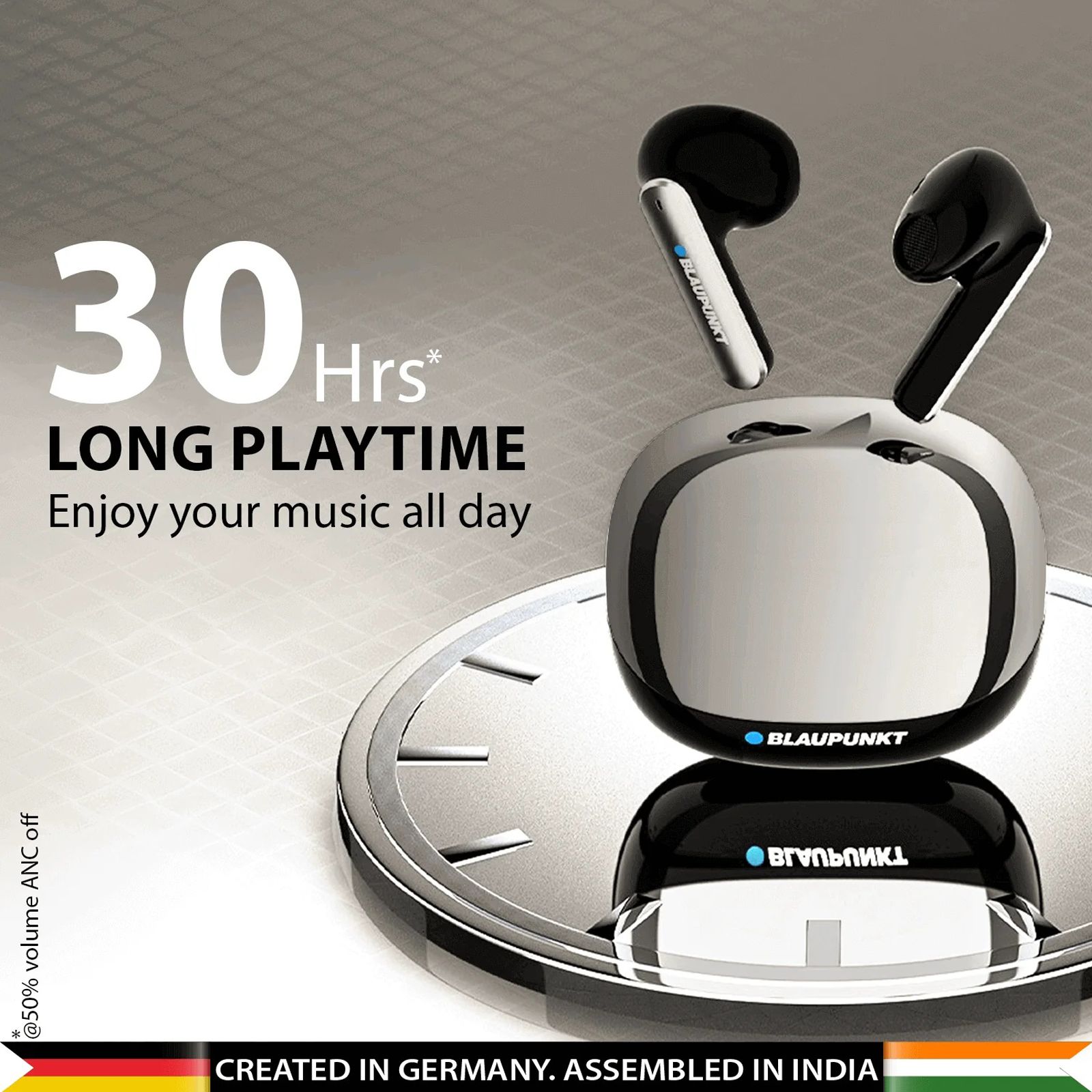 Blaupunkt BTW12 Khrome TWS Earbuds with Environmental Noise Cancellation (TurboVolt Charging, Black)_7