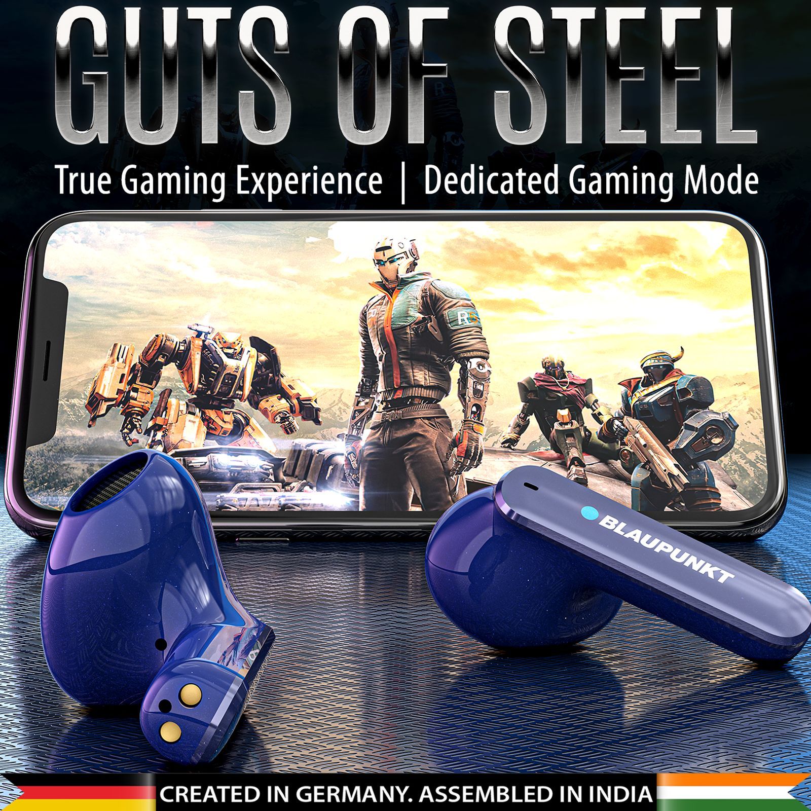 Blaupunkt BTW12 Khrome TWS Earbuds with Environment Noise Cancellation (Deep Bass Technology, TurboVolt Charging, Egyptian Blue)_6