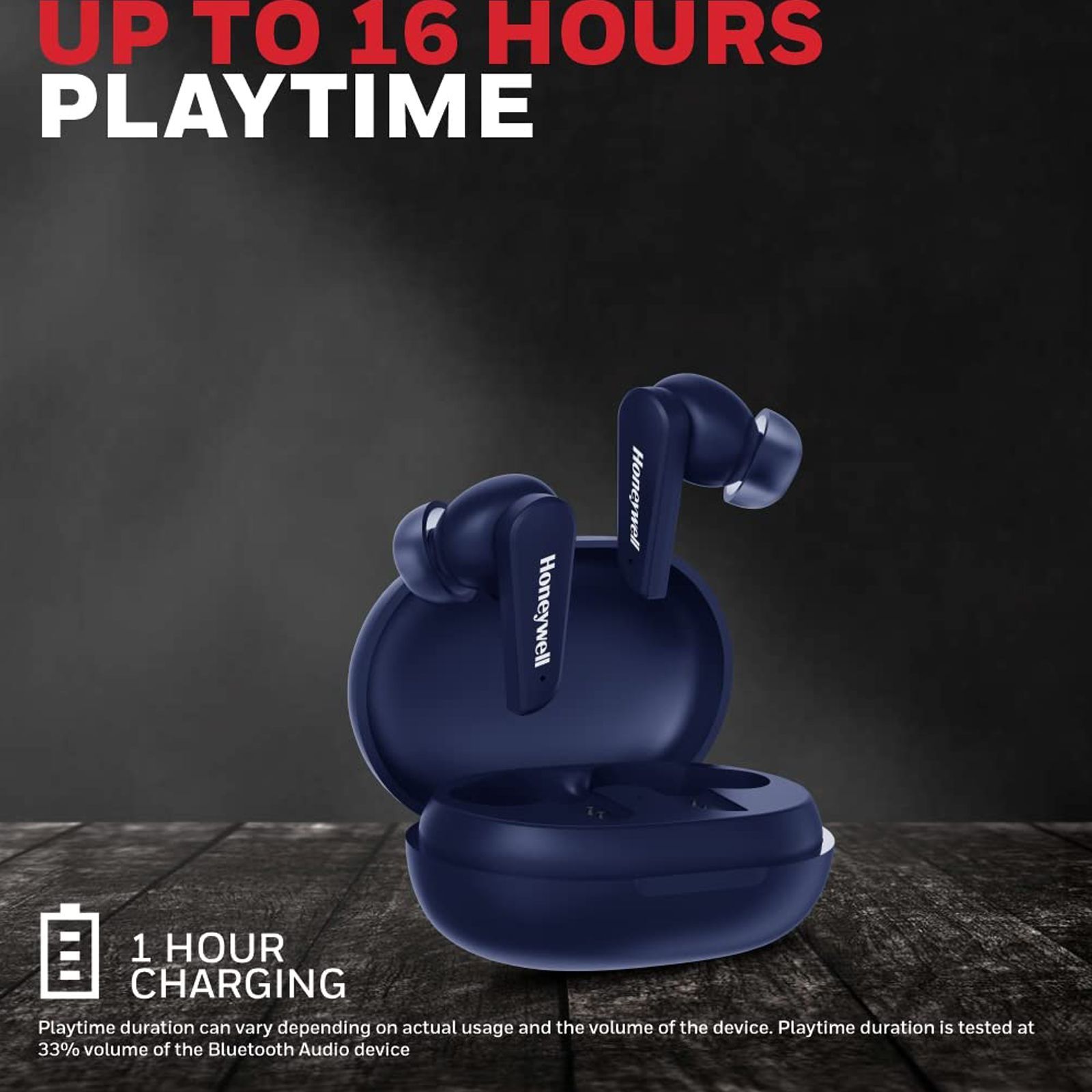 Honeywell Trueno U5000 TWS Earbuds with Active Noise Cancellation (IPX4 Water Resistant, 16 Hours of Playtime, Blue)_5