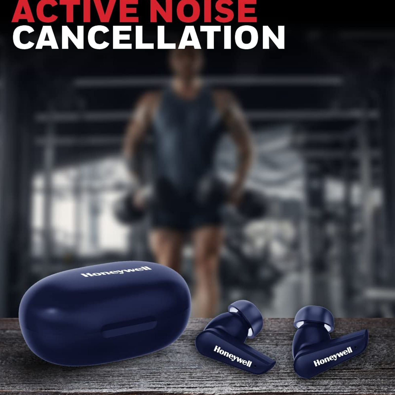 Honeywell Trueno U5000 TWS Earbuds with Active Noise Cancellation (IPX4 Water Resistant, 16 Hours of Playtime, Blue)_3