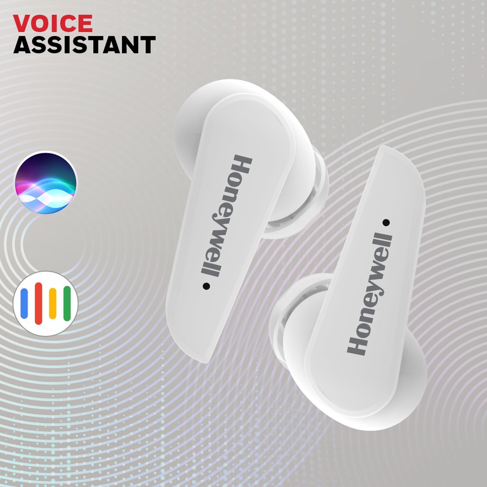 Honeywell Trueno U5000 TWS Earbuds with Active Noise Cancellation (IPX4 Water Resistant, 16 Hours of Playtime, White)_4