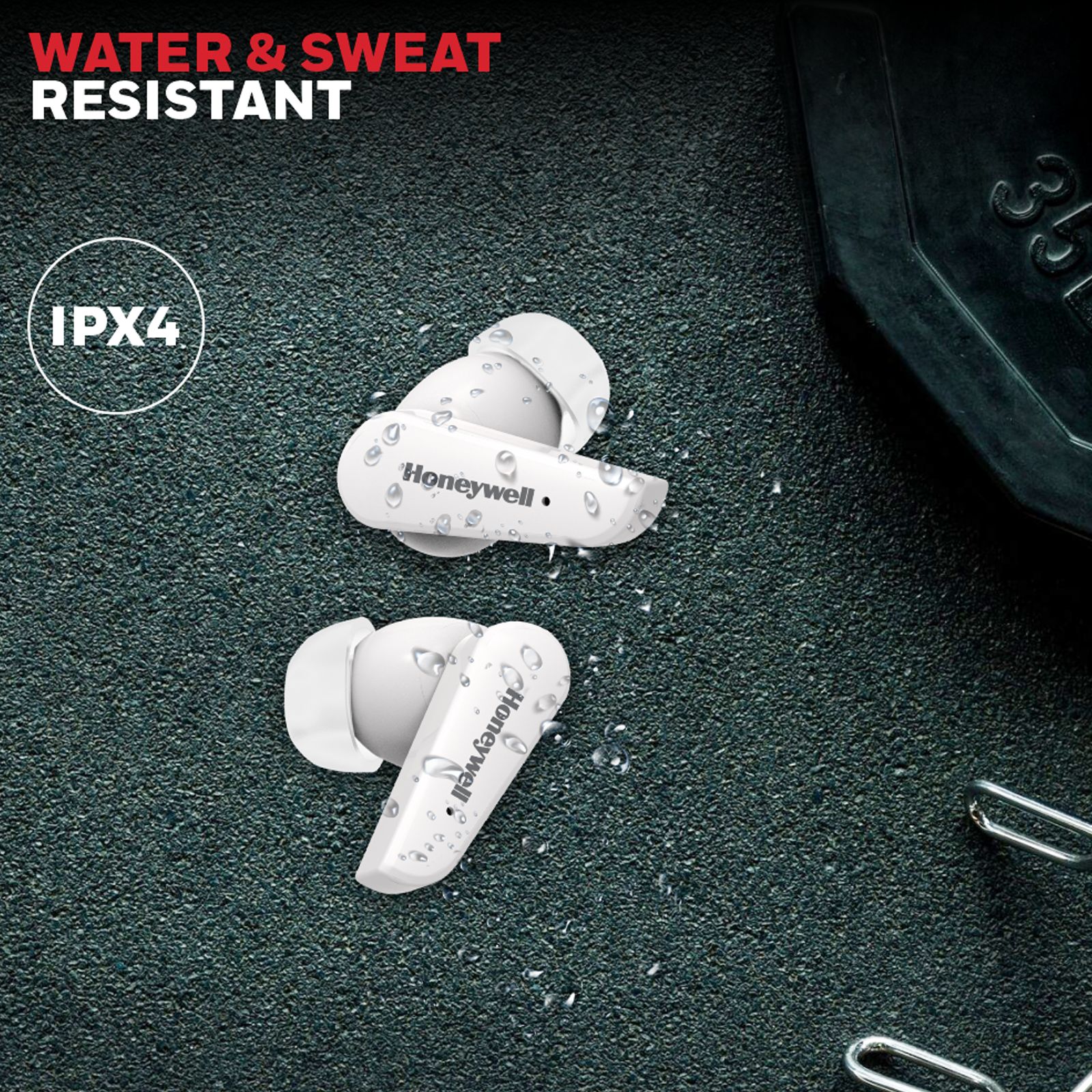 Honeywell Trueno U5000 TWS Earbuds with Active Noise Cancellation (IPX4 Water Resistant, 16 Hours of Playtime, White)_5