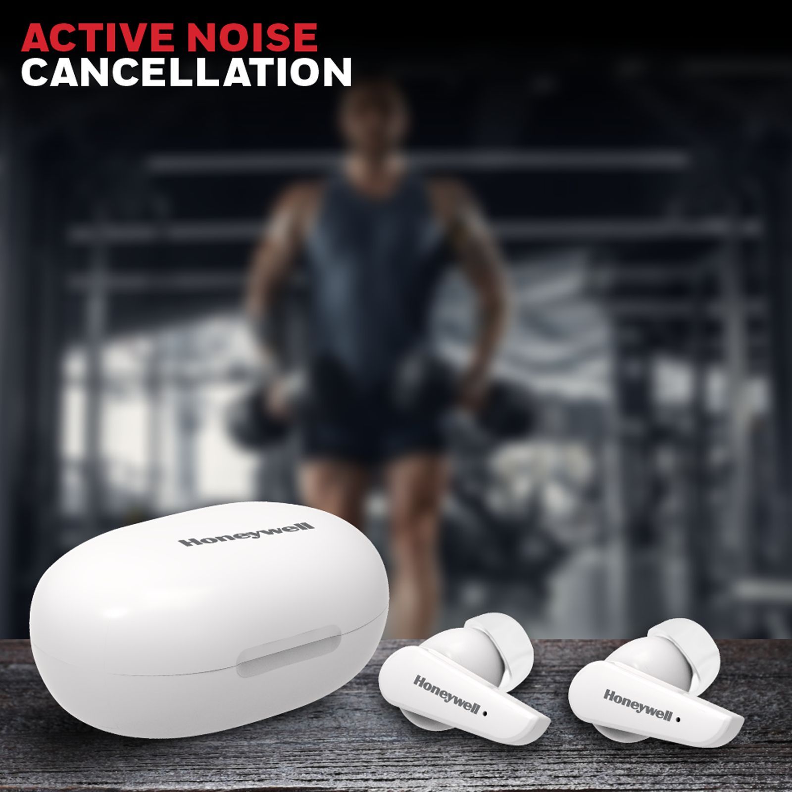 Honeywell Trueno U5000 TWS Earbuds with Active Noise Cancellation (IPX4 Water Resistant, 16 Hours of Playtime, White)_6