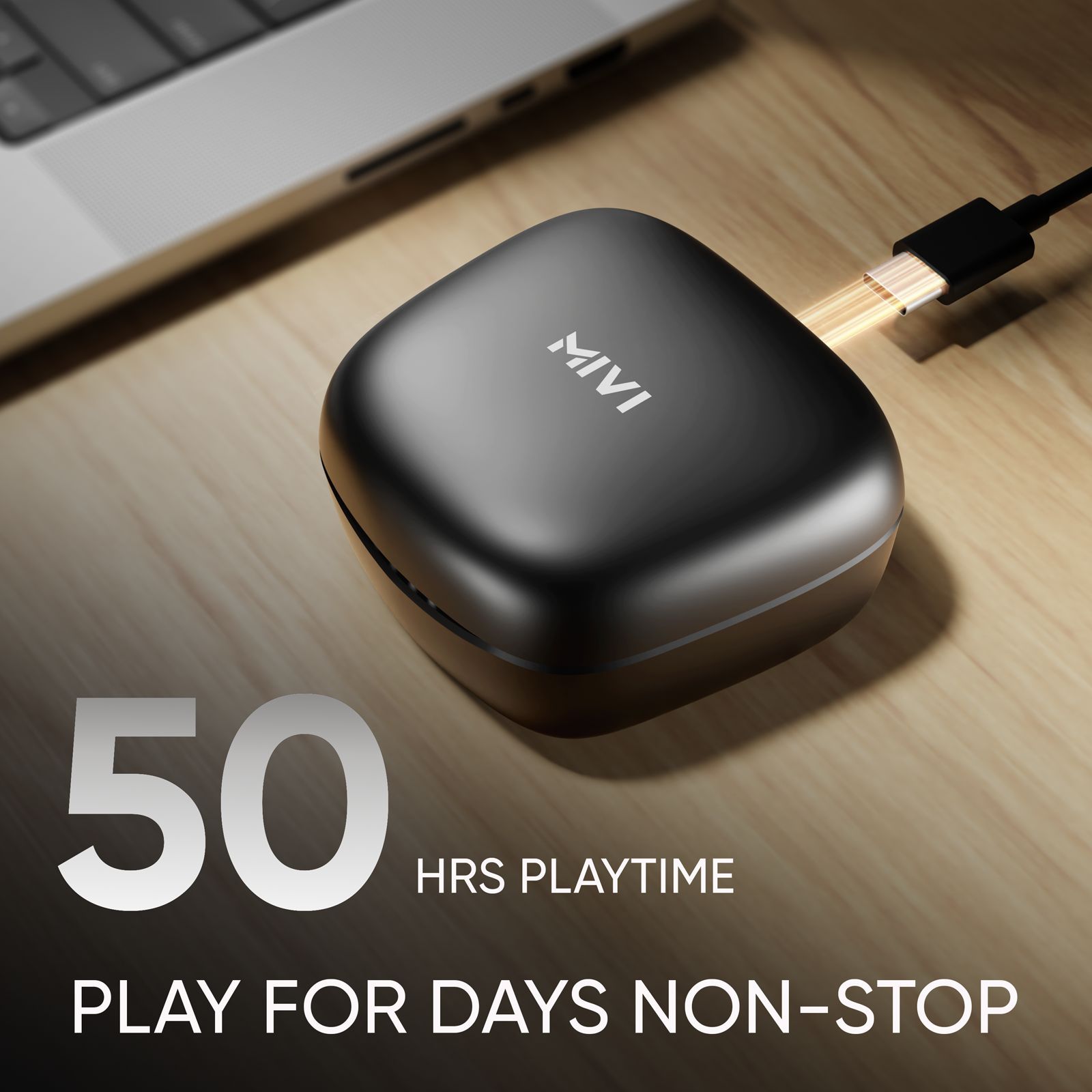 Mivi Duopods N5 TWS Earbuds with AI Noise Cancellation (13mm Driver, Black)_6