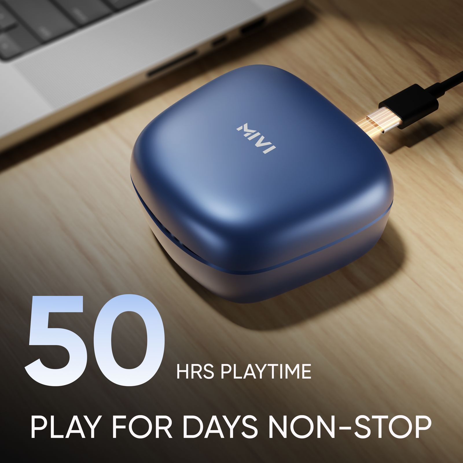 Mivi Duopods N5 TWS Earbuds with AI Noise Cancellation (13mm Driver, Blue) Mivi Duopods N5 TWS Earbuds with AI Noise Cancellation (13mm Driver, Blue)_6