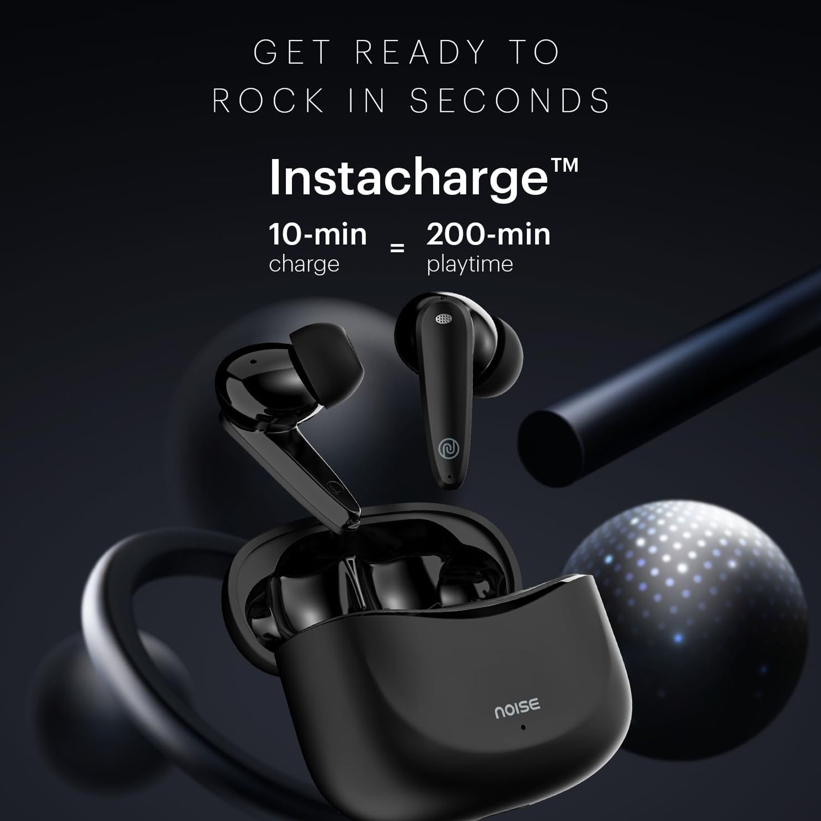 noise Buds VS106 TWS Earbuds with Environmental Noise Cancellation (IPX5 Water Resistant, Instacharge, Jet Black)_3