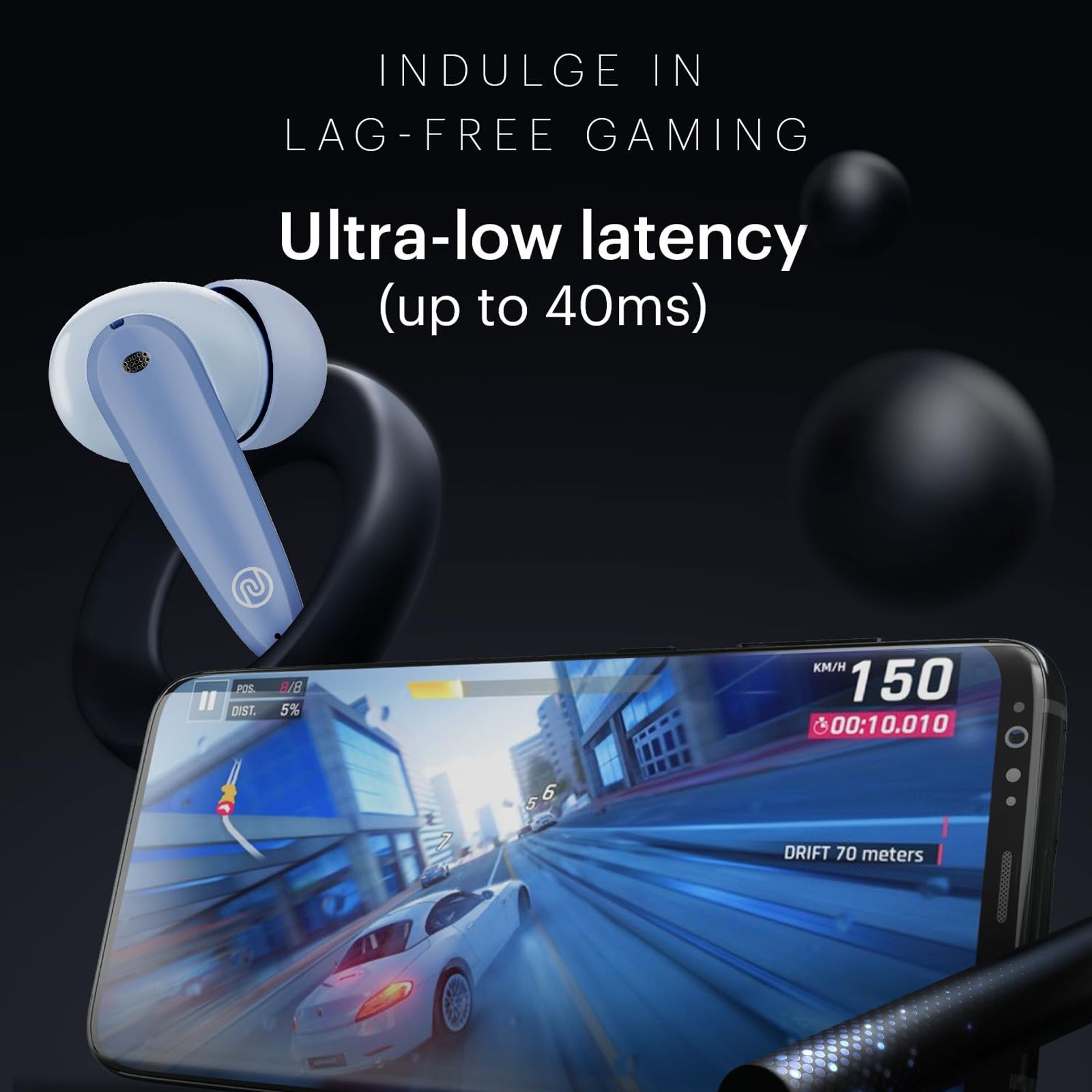 noise Buds VS106 TWS Earbuds with Environmental Noise Cancellation (IPX5 Water Resistant, Instacharge, Sky Blue)_6