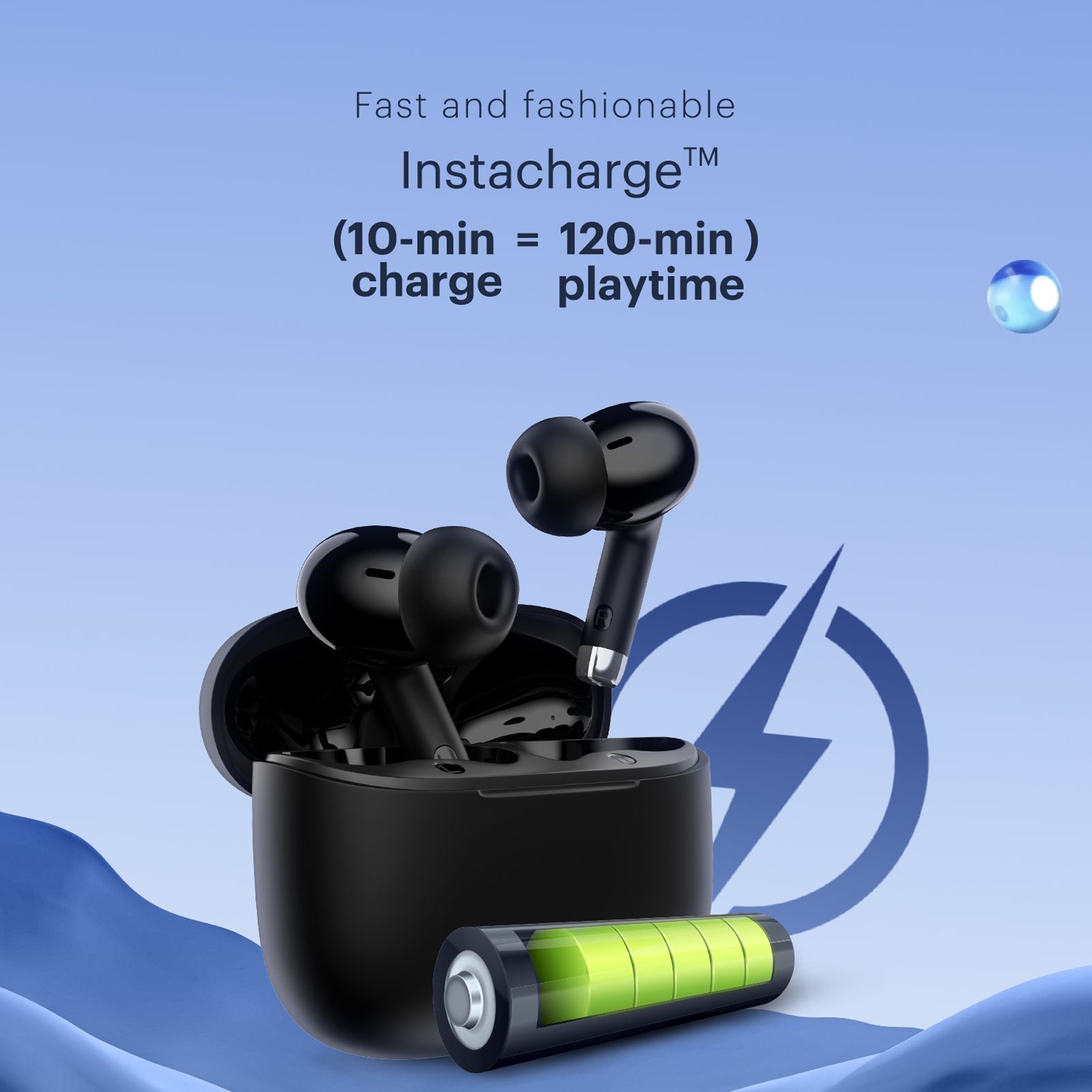 noise Buds Aero TWS Earbuds with Environmental Noise Cancellation (IPX5 Water Resistant, Instacharge, Charcoal Black) noise Buds Aero TWS Earbuds with Environmental Noise Cancellation (IPX5 Water Resistant, Instacharge, Charcoal Black)_4