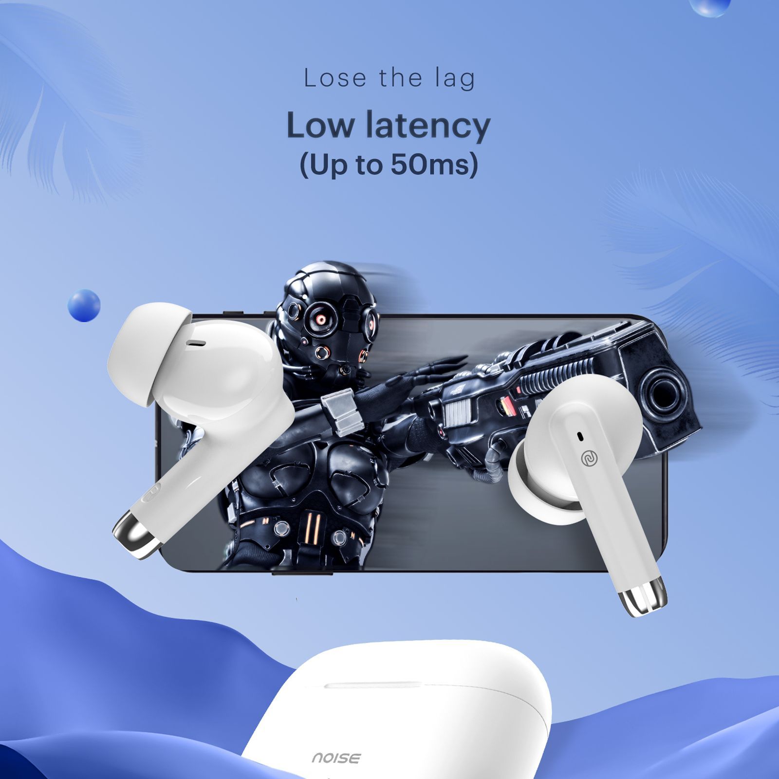 noise Buds Aero TWS Earbuds with Environmental Noise Cancellation (IPX5 Water Resistant, Instacharge, Snow White)_10