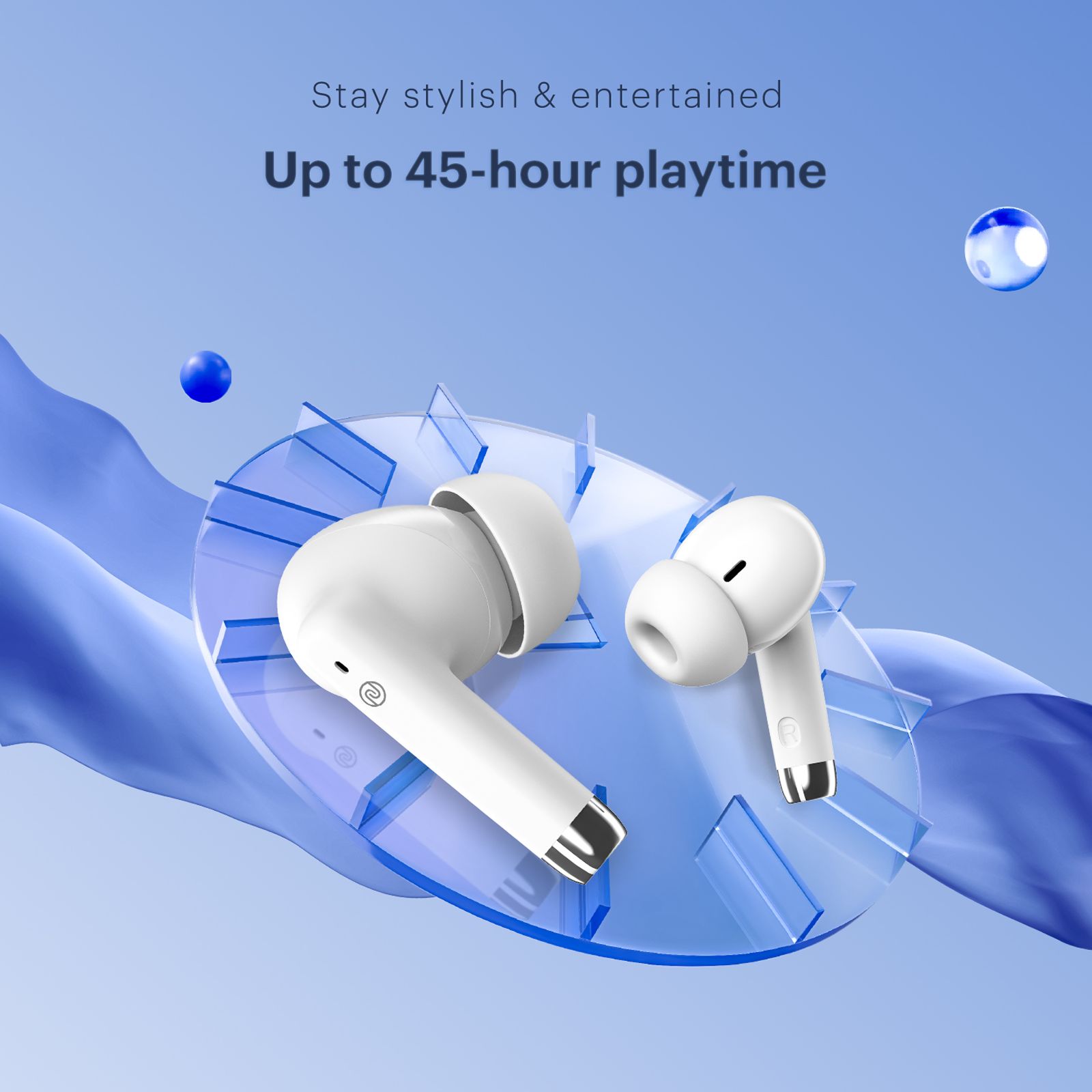 noise Buds Aero TWS Earbuds with Environmental Noise Cancellation (IPX5 Water Resistant, Instacharge, Snow White)_11