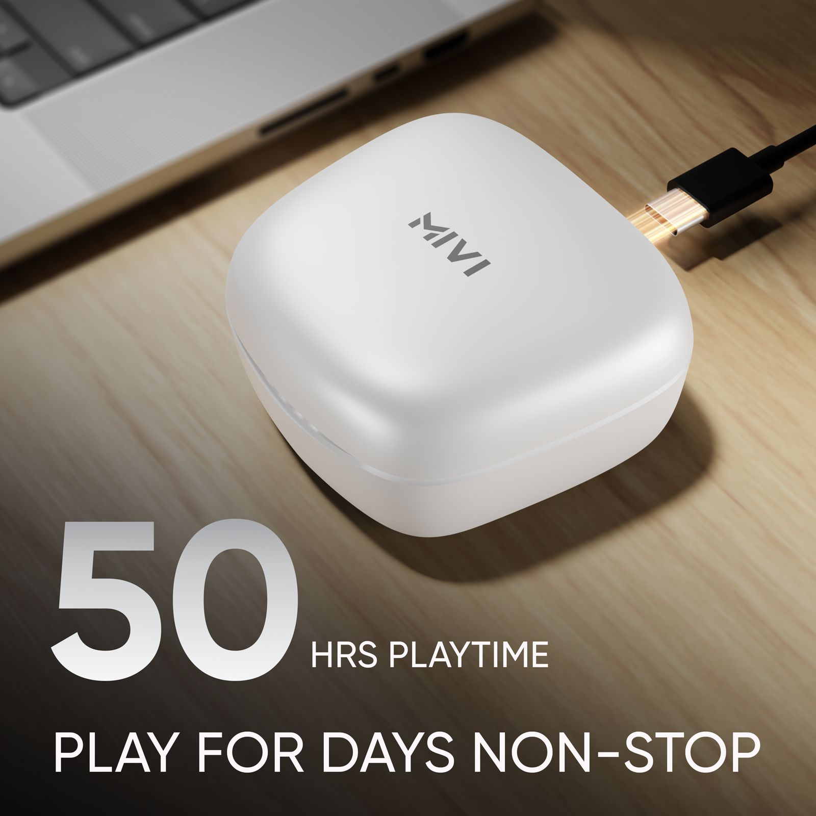 Mivi Duopods N5 TWS Earbuds with AI Noise Cancellation (13mm Driver, Ivory)_3