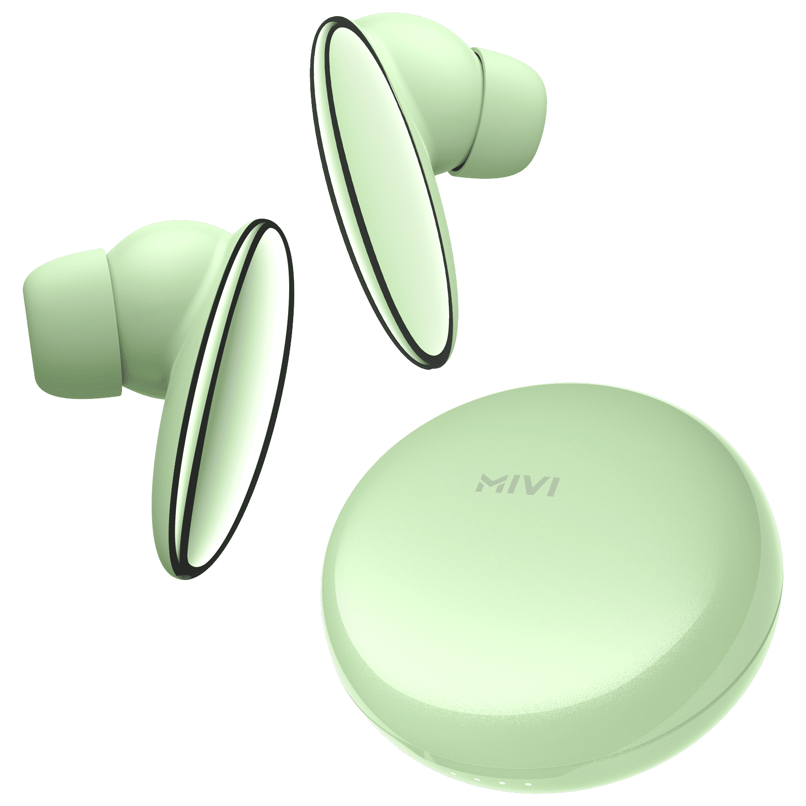 Mivi DuoPods N6 TEDPN6MG TWS Earbuds with AI Noise Cancellation (IPX4 Water Resistant, 13mm Electroplated Drivers, Mint Green) Mivi DuoPods N6 TEDPN6MG TWS Earbuds with AI Noise Cancellation (IPX4 Water Resistant, 13mm Electroplated Drivers, Mint Green)_1