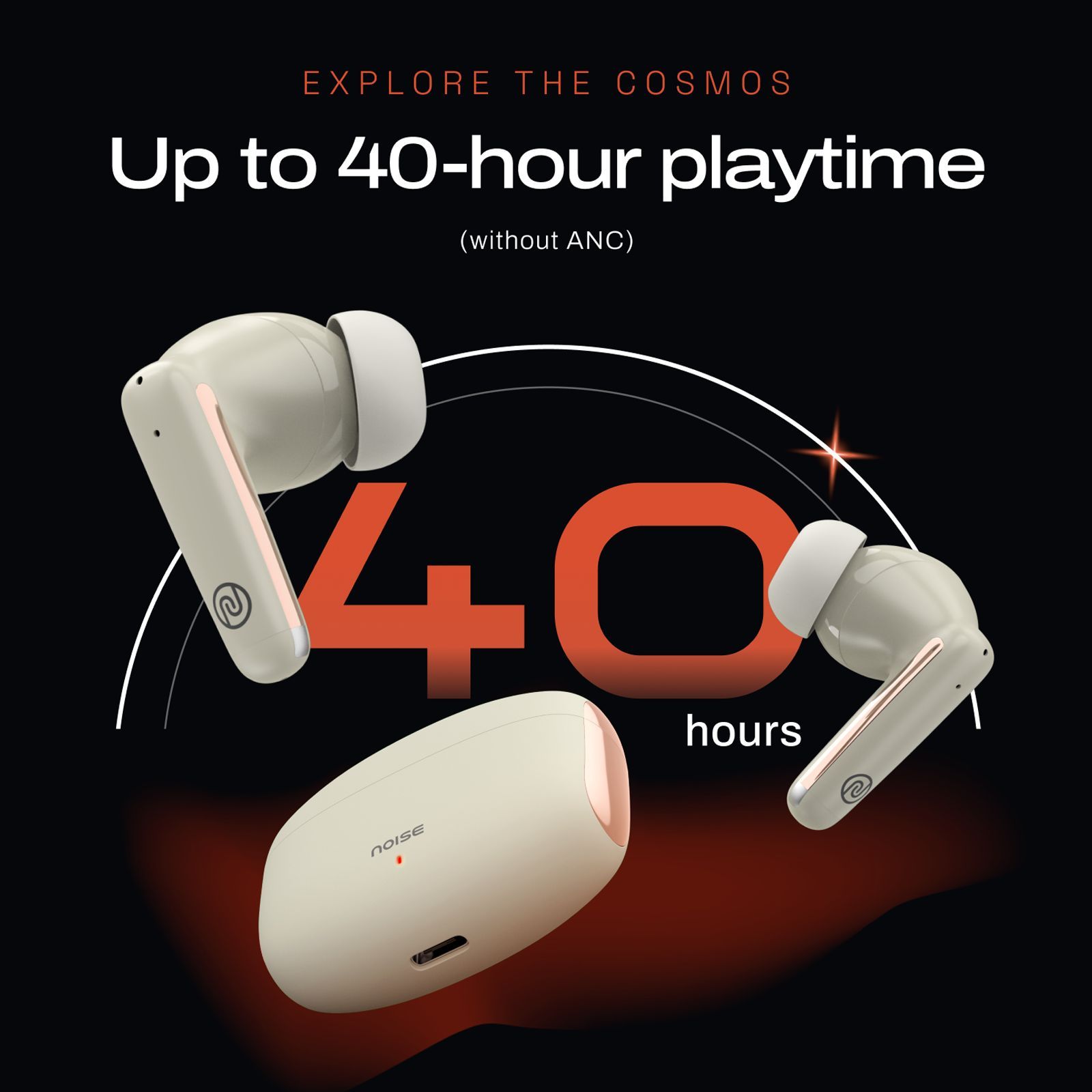 noise Buds Venus TWS Earbuds with Active Noise Cancellation (IPX5 Water Resistant, Instacharge, Lunar Ivory) noise Buds Venus TWS Earbuds with Active Noise Cancellation (IPX5 Water Resistant, Instacharge, Lunar Ivory)_3