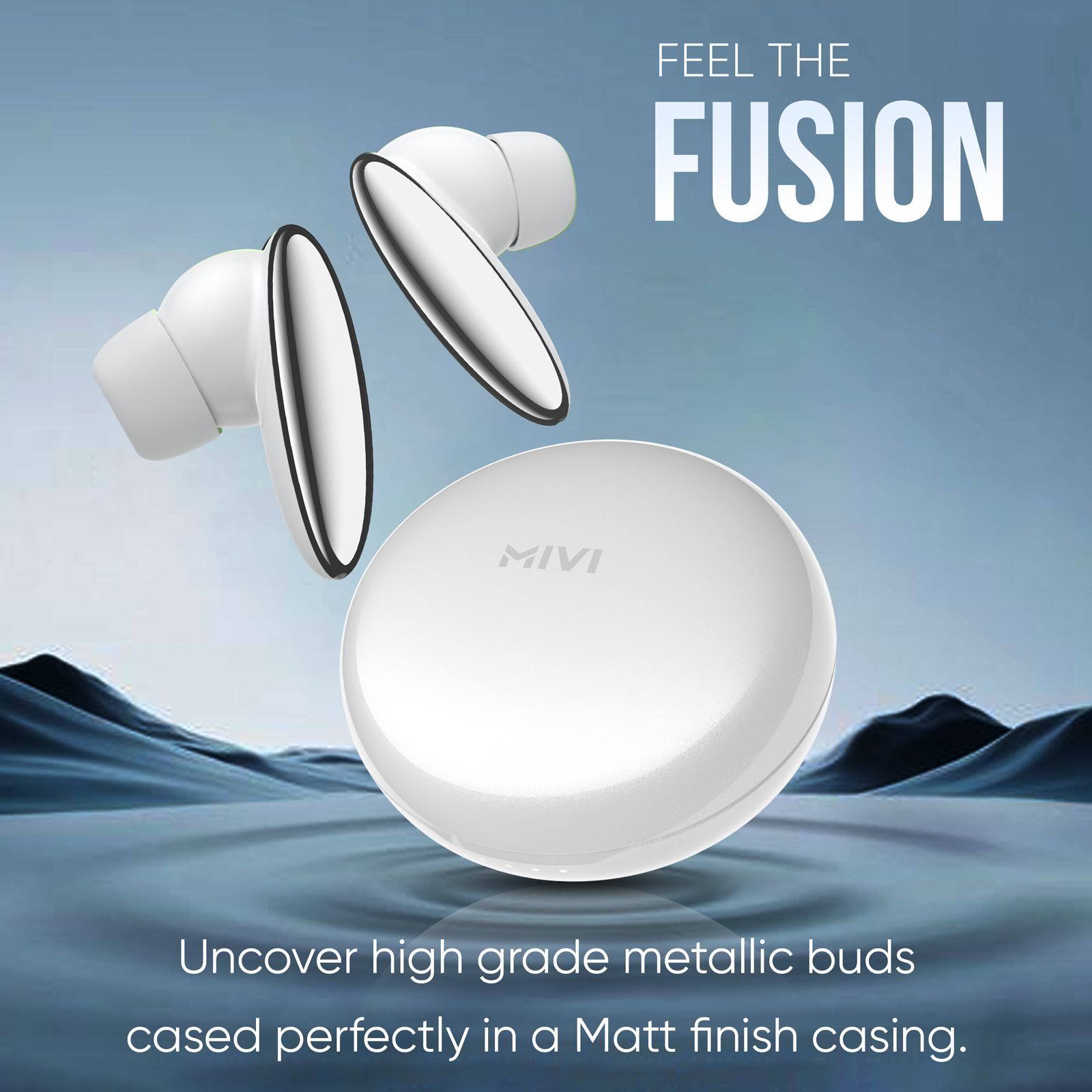 Mivi DuoPods N6 TEDPN6WT TWS Earbuds with AI Noise Cancellation (IPX4 Water Resistant, 13mm Electroplated Drivers, White)_5