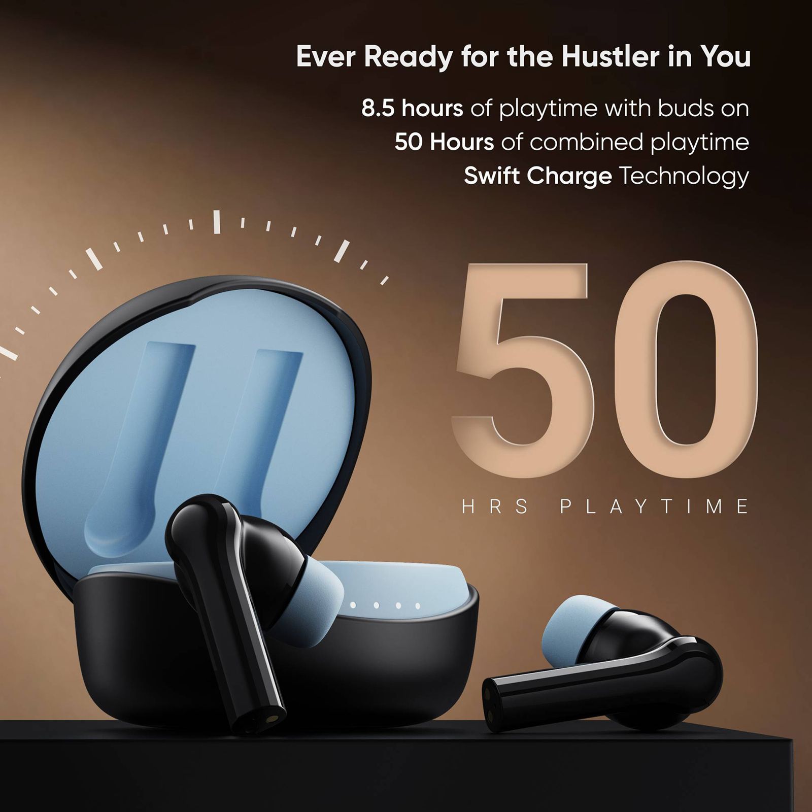 Mivi DuoPods N4 TEDPN4CB TWS Earbuds with Environmental Noise Cancellation (13mm Electroplated Drivers, Black)_9