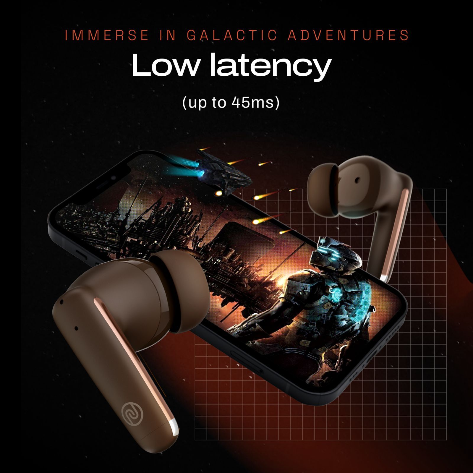 noise Buds Venus TWS Earbuds with Active Noise Cancellation (IPX5 Water Resistant, Instacharge, Stellar Brown)_6