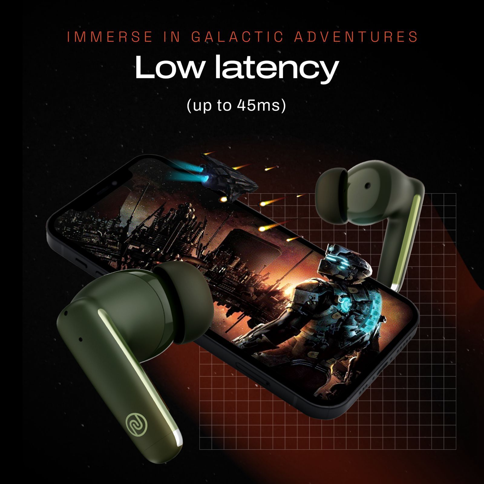 noise Buds Venus TWS Earbuds with Active Noise Cancellation (IPX5 Water Resistant, Instacharge, Galaxy Green)_6