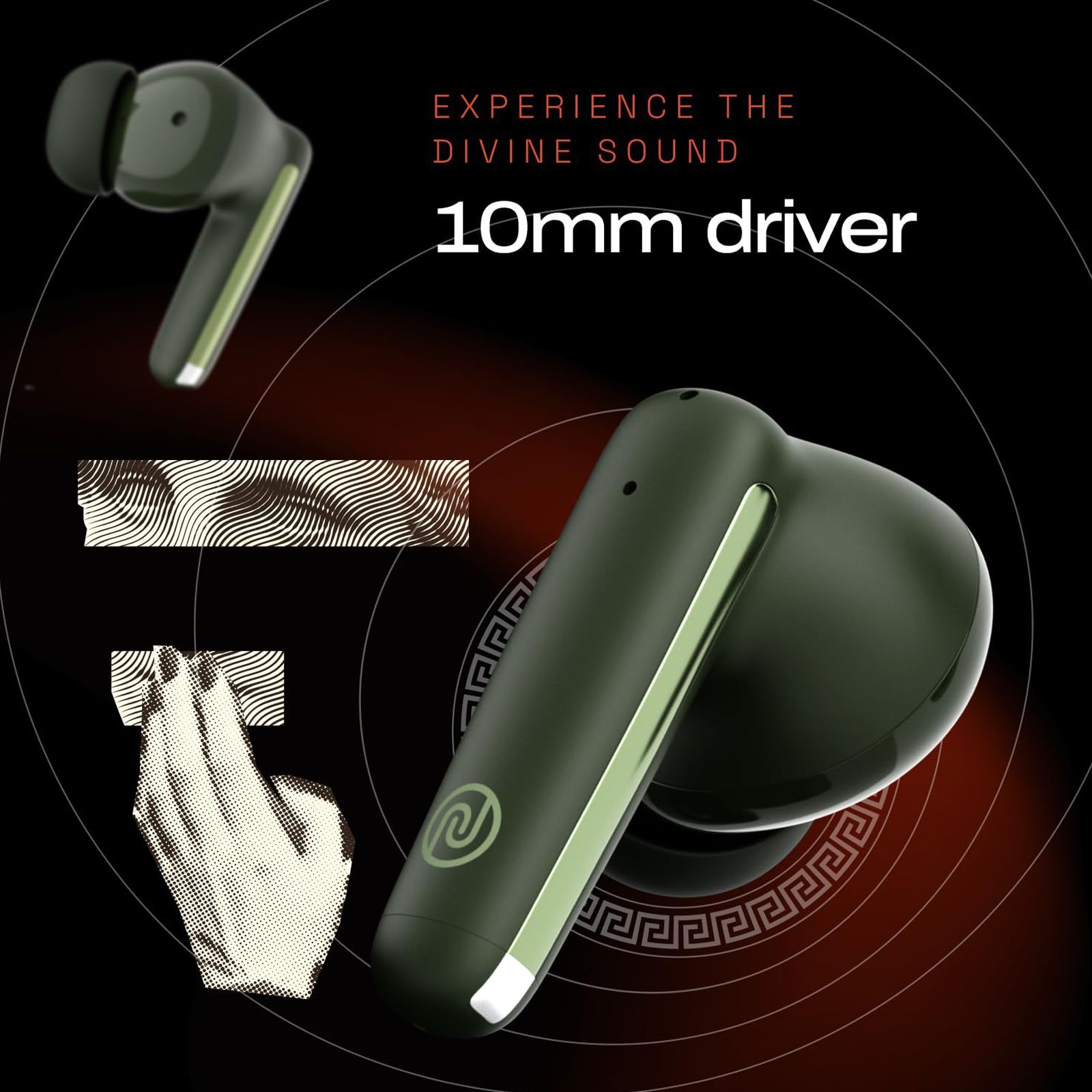 noise Buds Venus TWS Earbuds with Active Noise Cancellation (IPX5 Water Resistant, Instacharge, Galaxy Green)_7