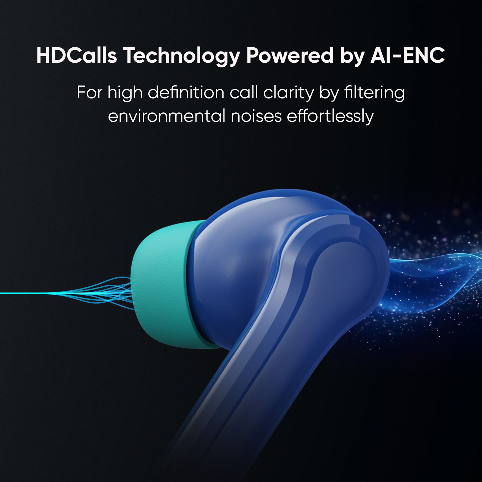 Mivi DuoPods N4 TEDPN4AB TWS Earbuds with AI Noise Cancellation (13mm Electroplated Drivers, Blue)_4