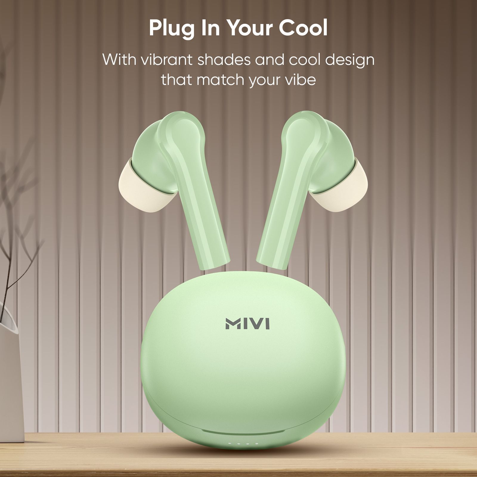 Mivi DuoPods N4 TEDPN4HG TWS Earbuds with AI Noise Cancellation (13mm Electroplated Drivers, Hazel Green)_4