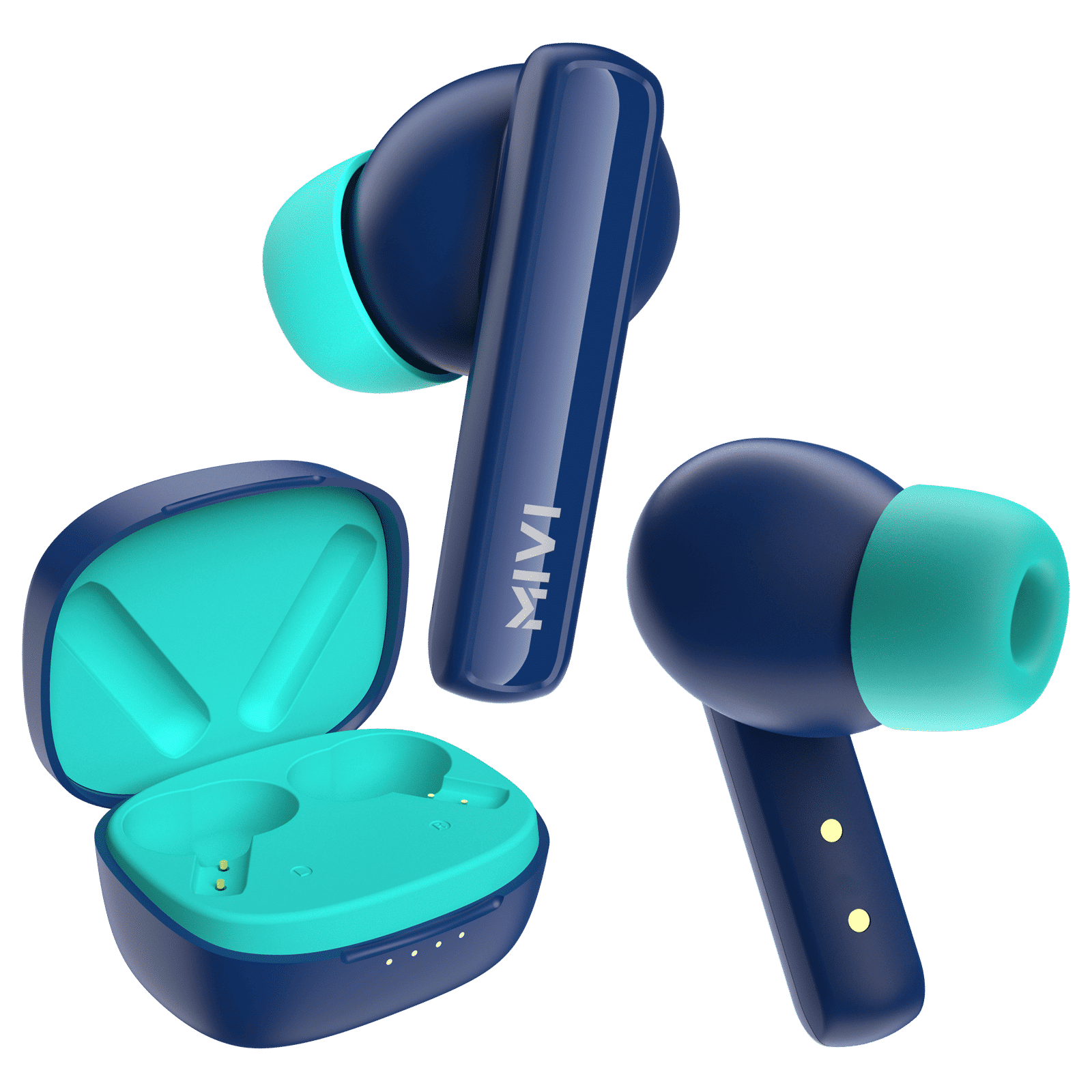 Mivi DuoPods N2 TWS Earbuds with AI Noise Cancellation (IPX4 Water Resistant, Fast Charging, Blue)_3