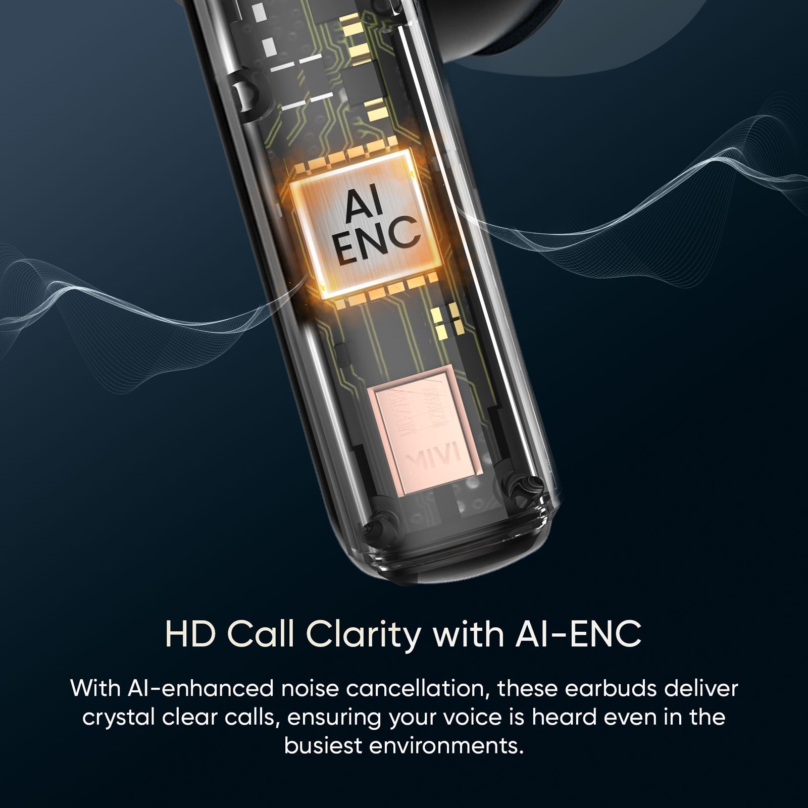 Mivi DuoPods N2 TWS Earbuds with AI Noise Cancellation (IPX4 Water Resistant, Fast Charging, Blue)_4