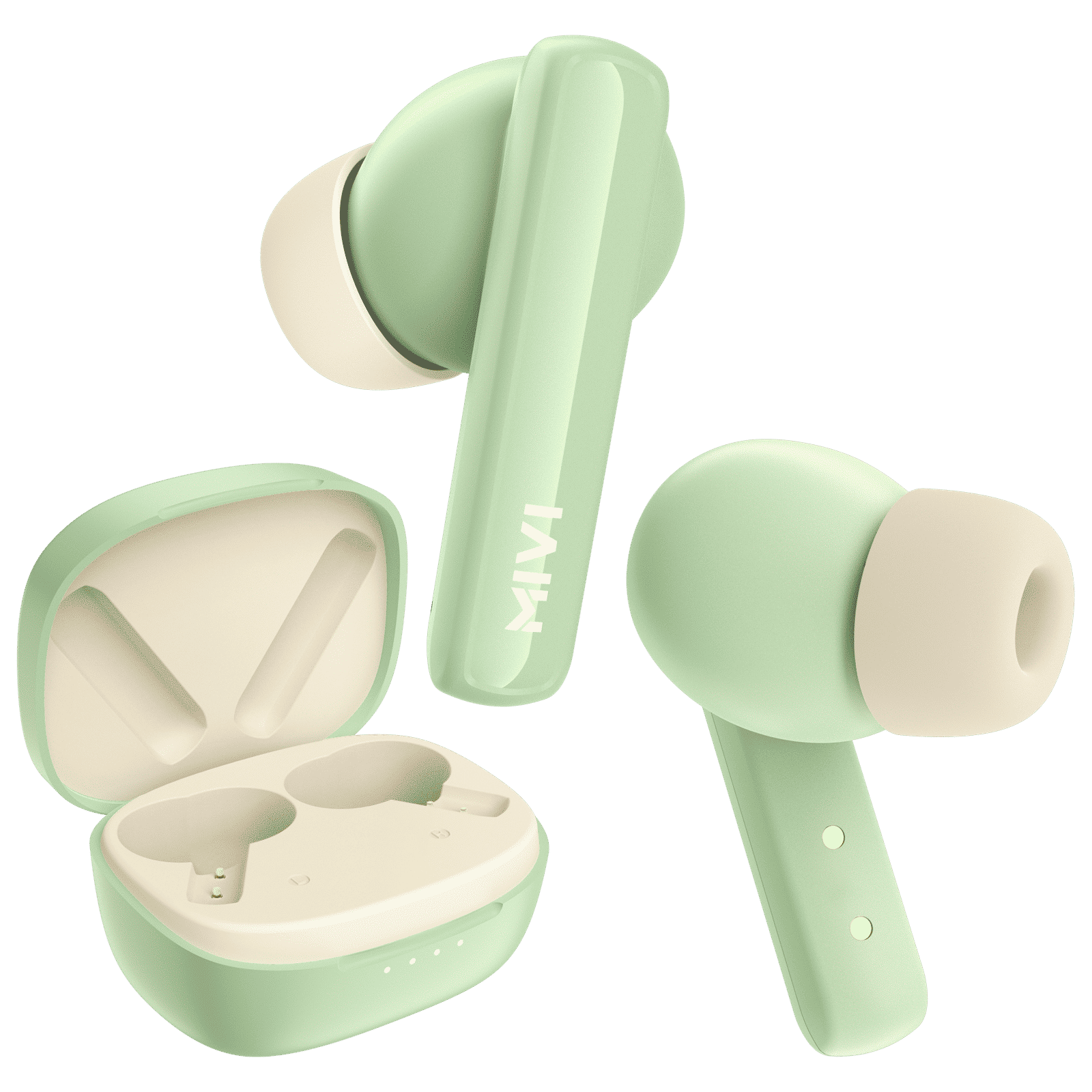 Mivi DuoPods N2 TWS Earbuds with AI Noise Cancellation (IPX4 Water Resistant, Fast Charging, Hazel Green)_3