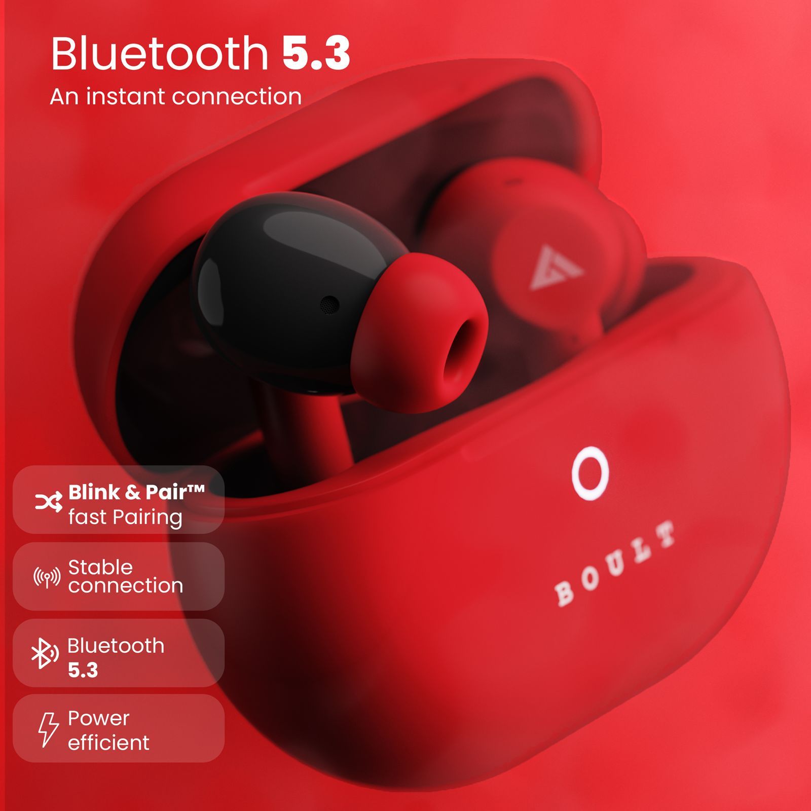 GOBOULT Airbass W40 TWS Earbuds with Environmental Noise Cancellation (IPX5 Water Resistant, Fast Charging, Berry Red) GOBOULT Airbass W40 TWS Earbuds with Environmental Noise Cancellation (IPX5 Water Resistant, Fast Charging, Berry Red)_7