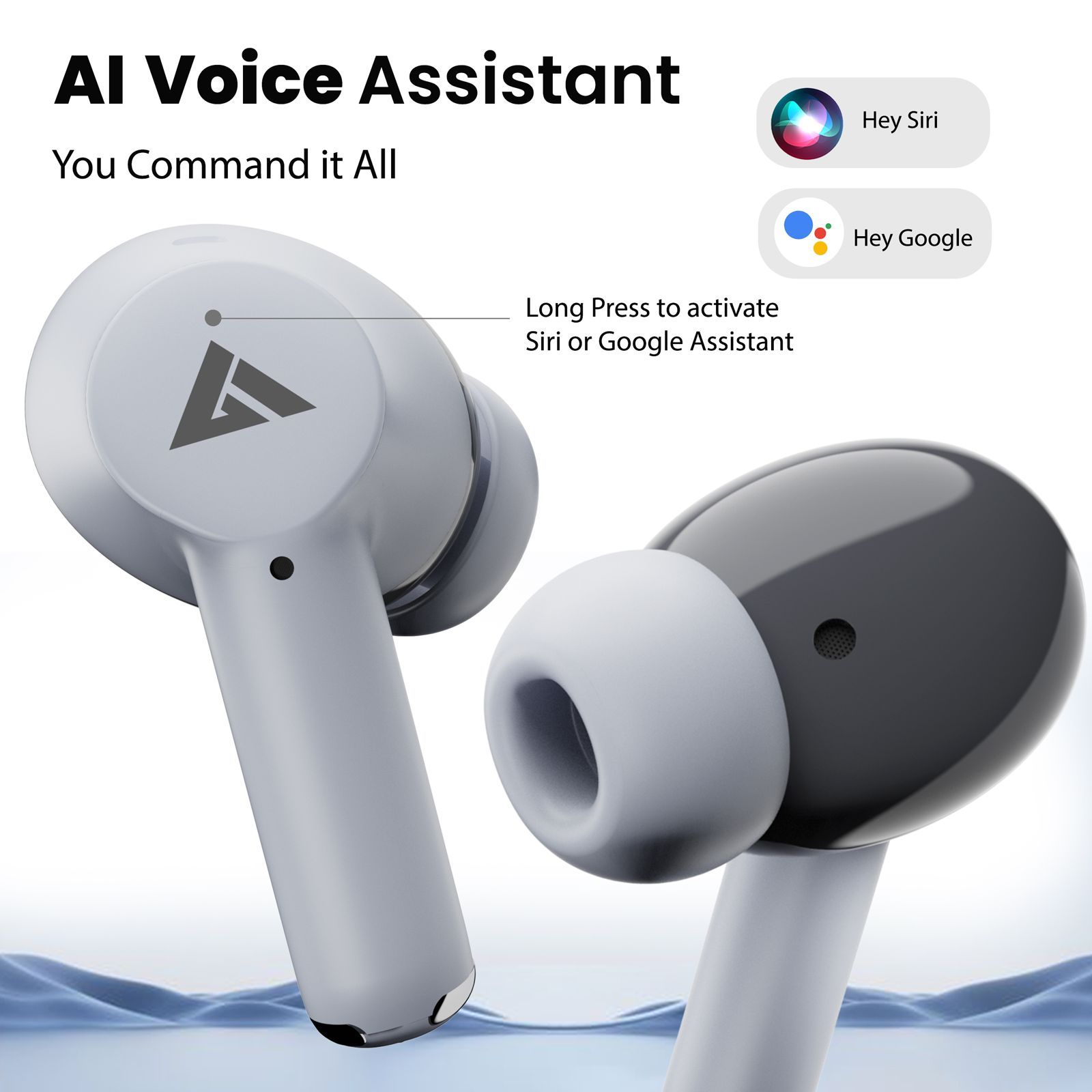 GOBOULT Airbass W40 TWS Earbuds with Environmental Noise Cancellation (IPX5 Water Resistant, Fast Charging, Ivory White)_9