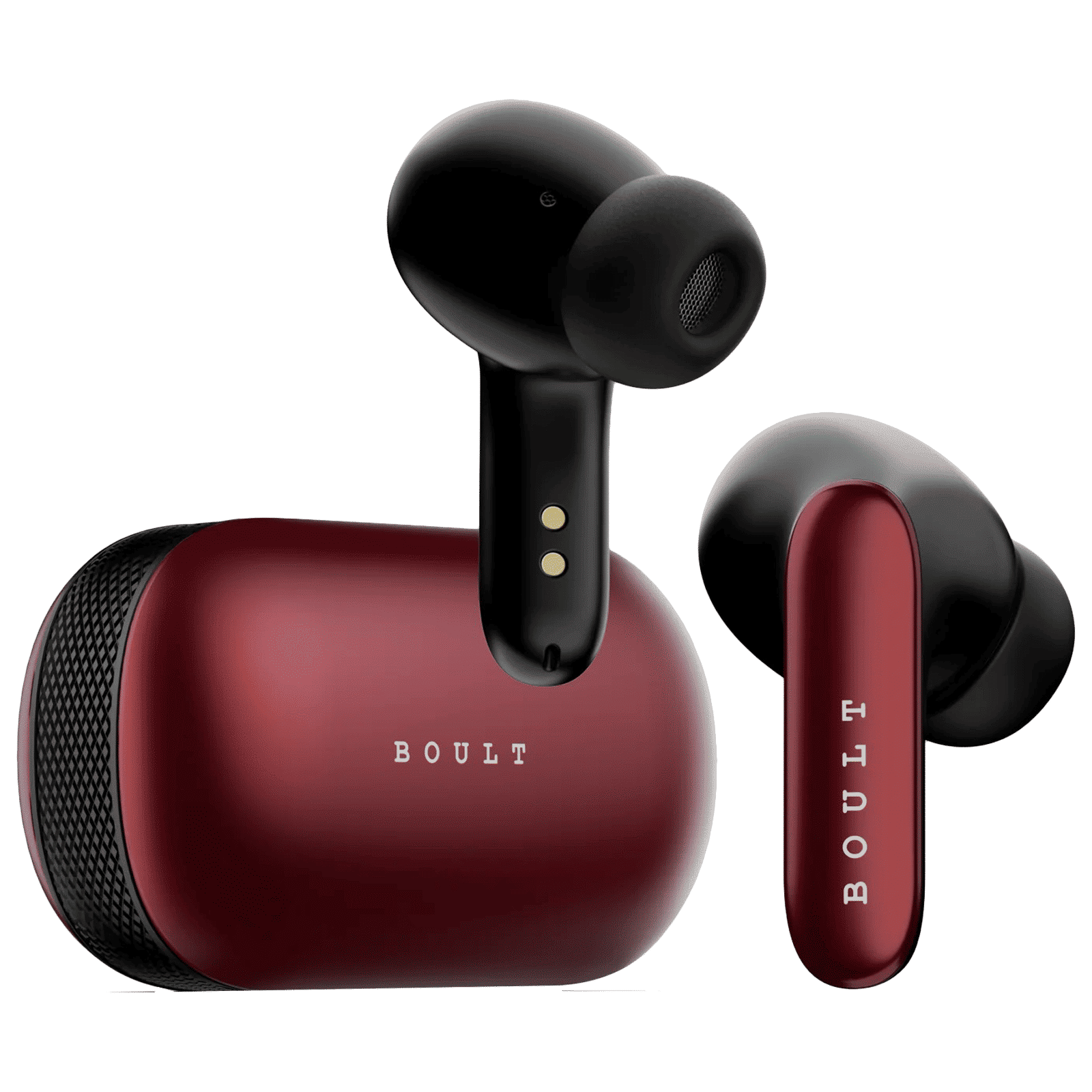 GOBOULT AirBass Y1 Pro TWS Earbuds with Environmental Noise Cancellation (Fast Charging, Red)_1