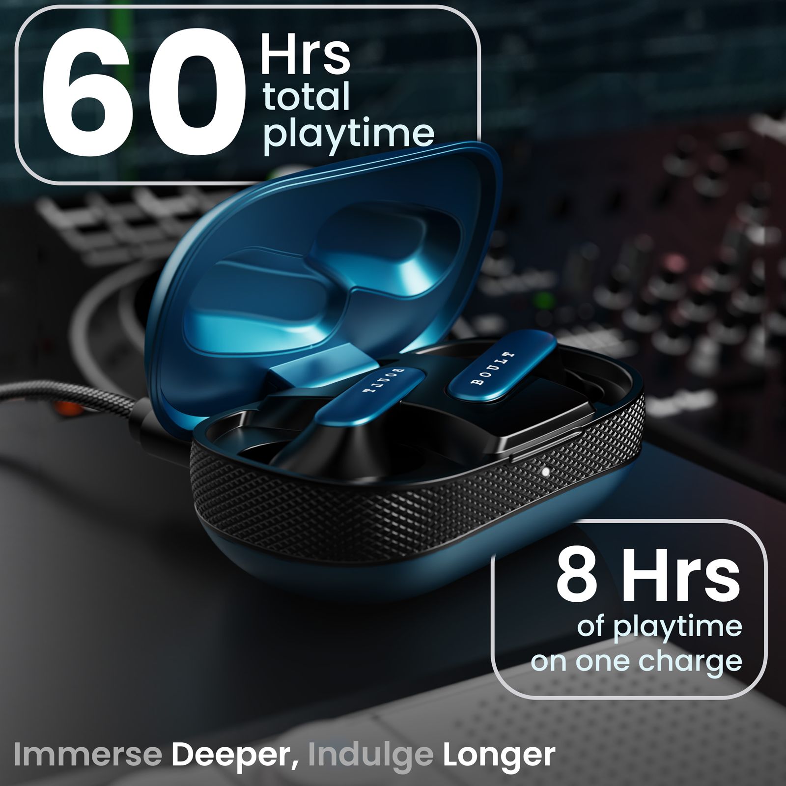 GOBOULT AirBass Y1 Pro TWS Earbuds with Environmental Noise Cancellation (Fast Charging, Blue)_3