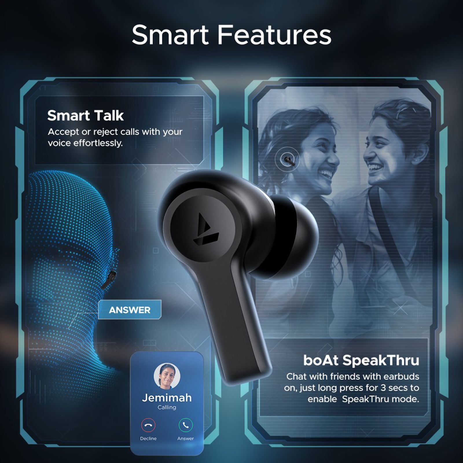 boAt Airdopes Flex 454 ANC TWS Earbuds with Active Noise Cancellation (IPX5 Water Resistance, Multipoint Connection, Black)_3