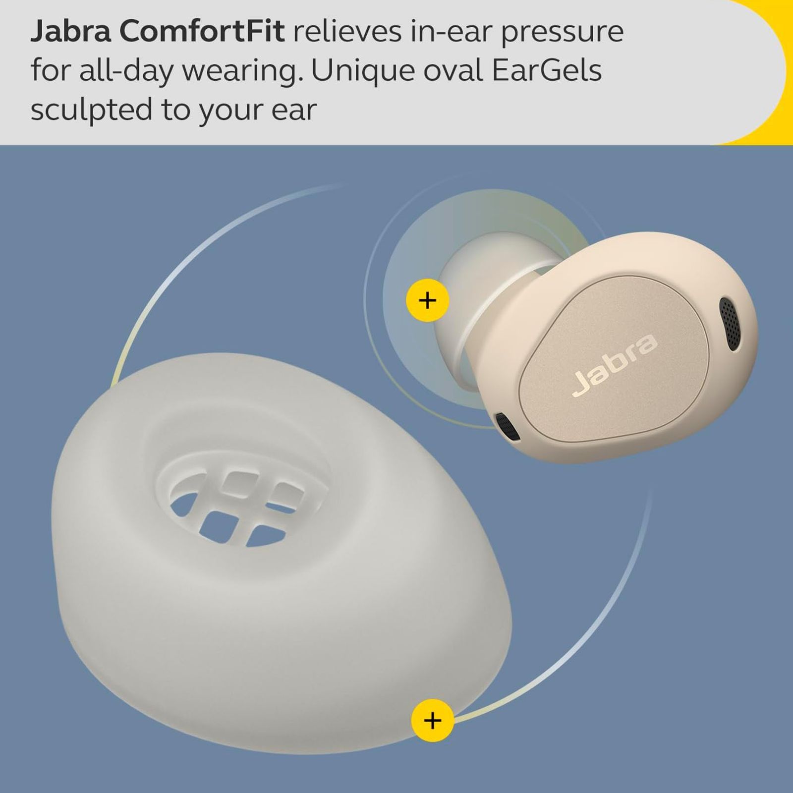 Jabra Elite 10 TWS Earbuds with Active Noise Cancellation (IP54 Water Resistant, Fast Charging, Cream)_7