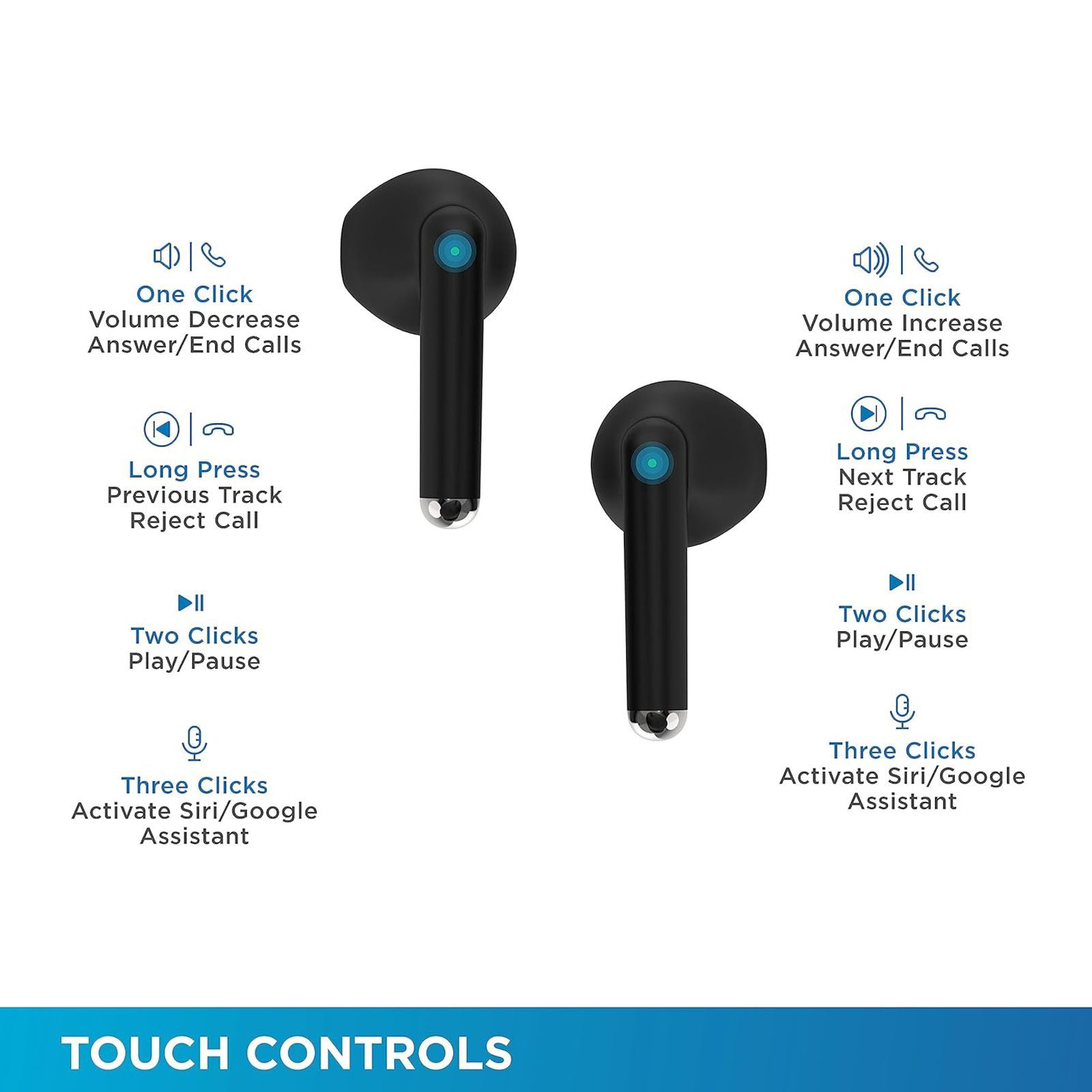 urbn Beat 400 TWS Earbuds with Noise Isolation (IPX5 Water Resistant, Fast Charging, Black)_5