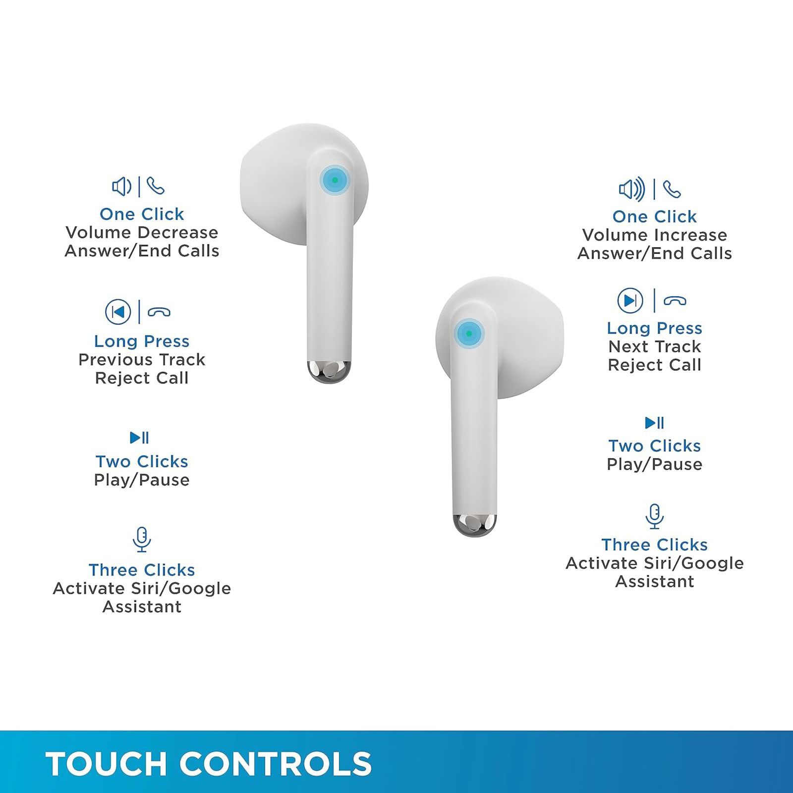 urbn Beat 400 TWS Earbuds with Noise Isolation (IPX5 Water Resistant, Fast Charging, White)_6
