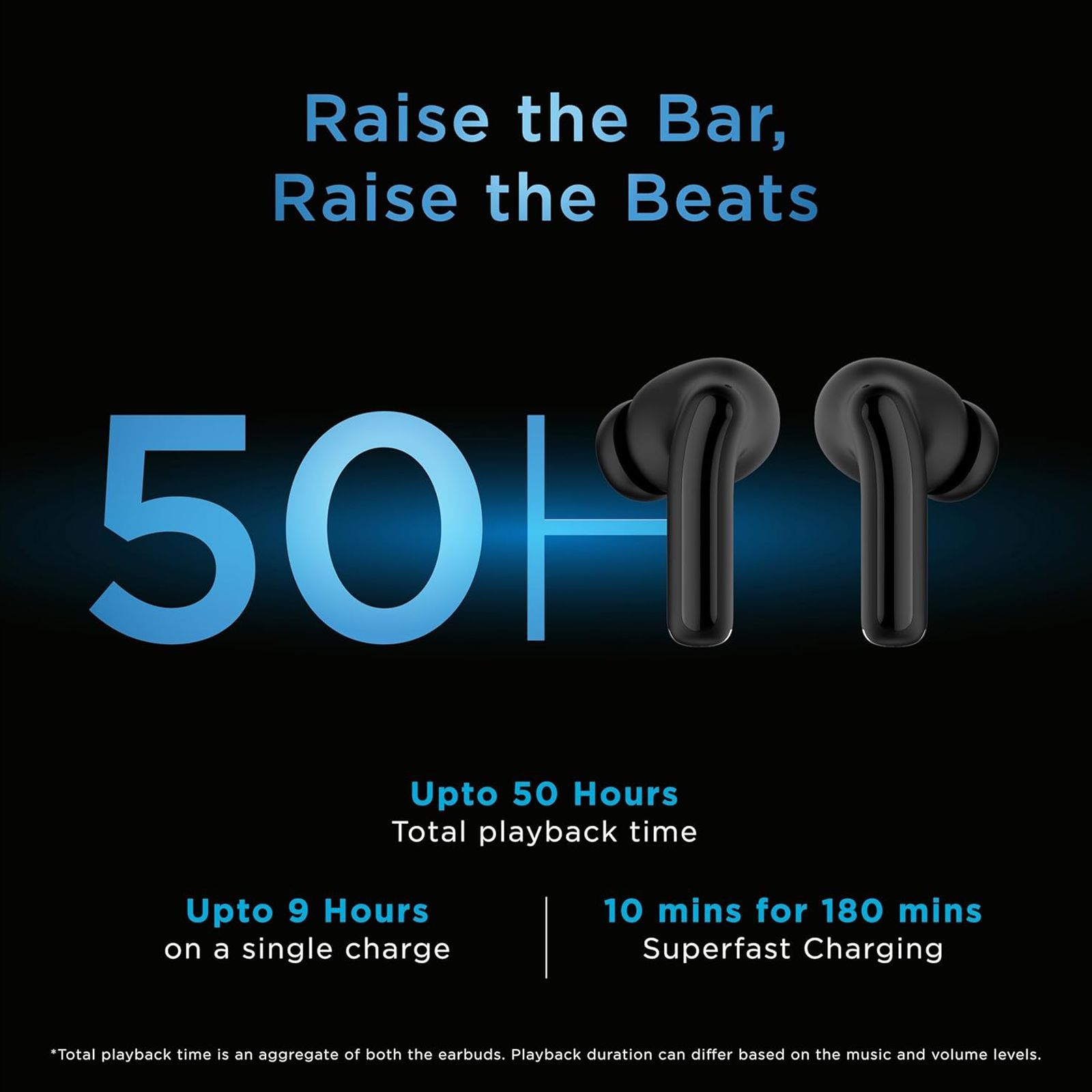 urbn Beat 650 TWS Earbuds with Environmental Noise Cancellation (IPX5 Water Resistant, Fast Charging, Black)_6