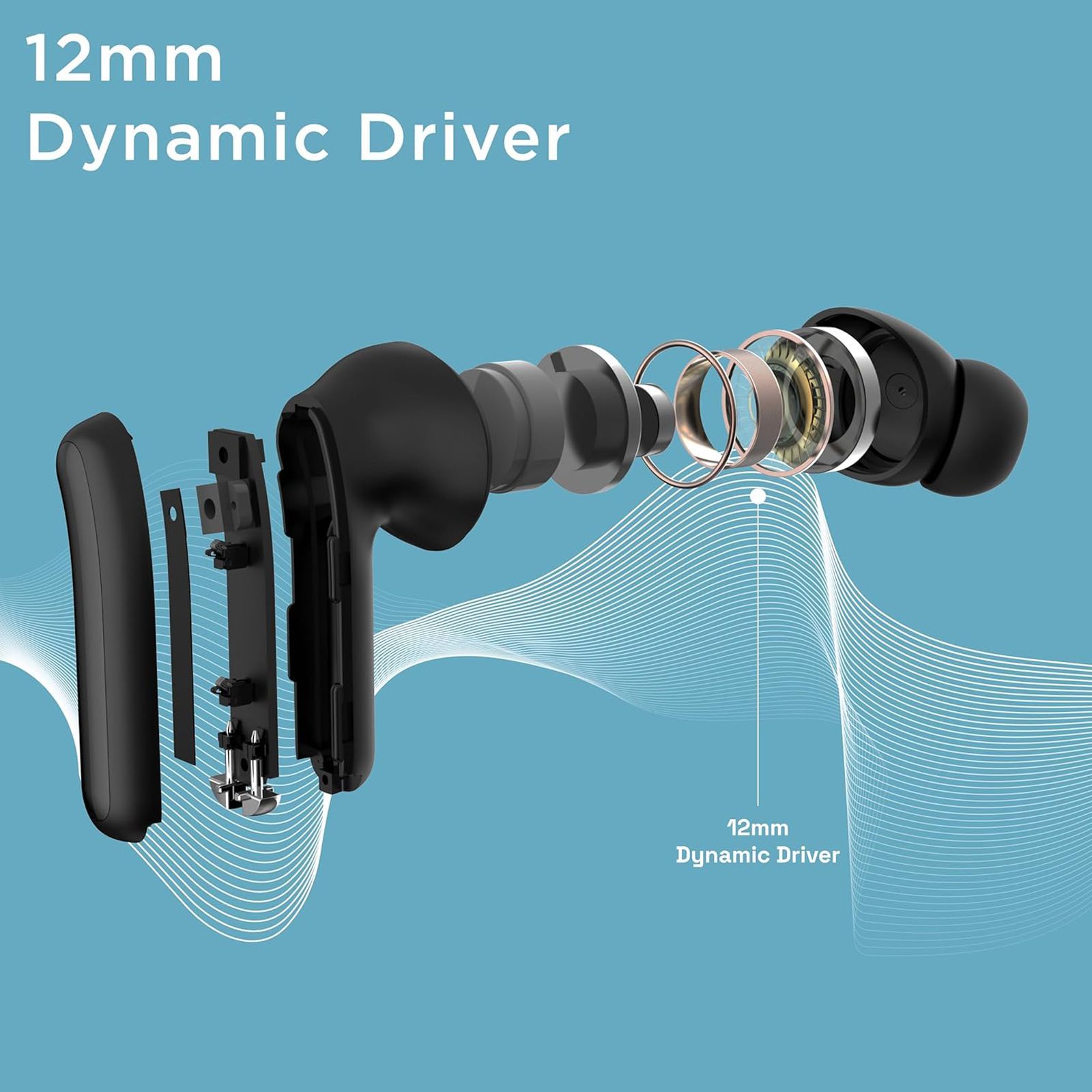 urbn Beat 650 TWS Earbuds with Environmental Noise Cancellation (IPX5 Water Resistant, Fast Charging, Black)_3