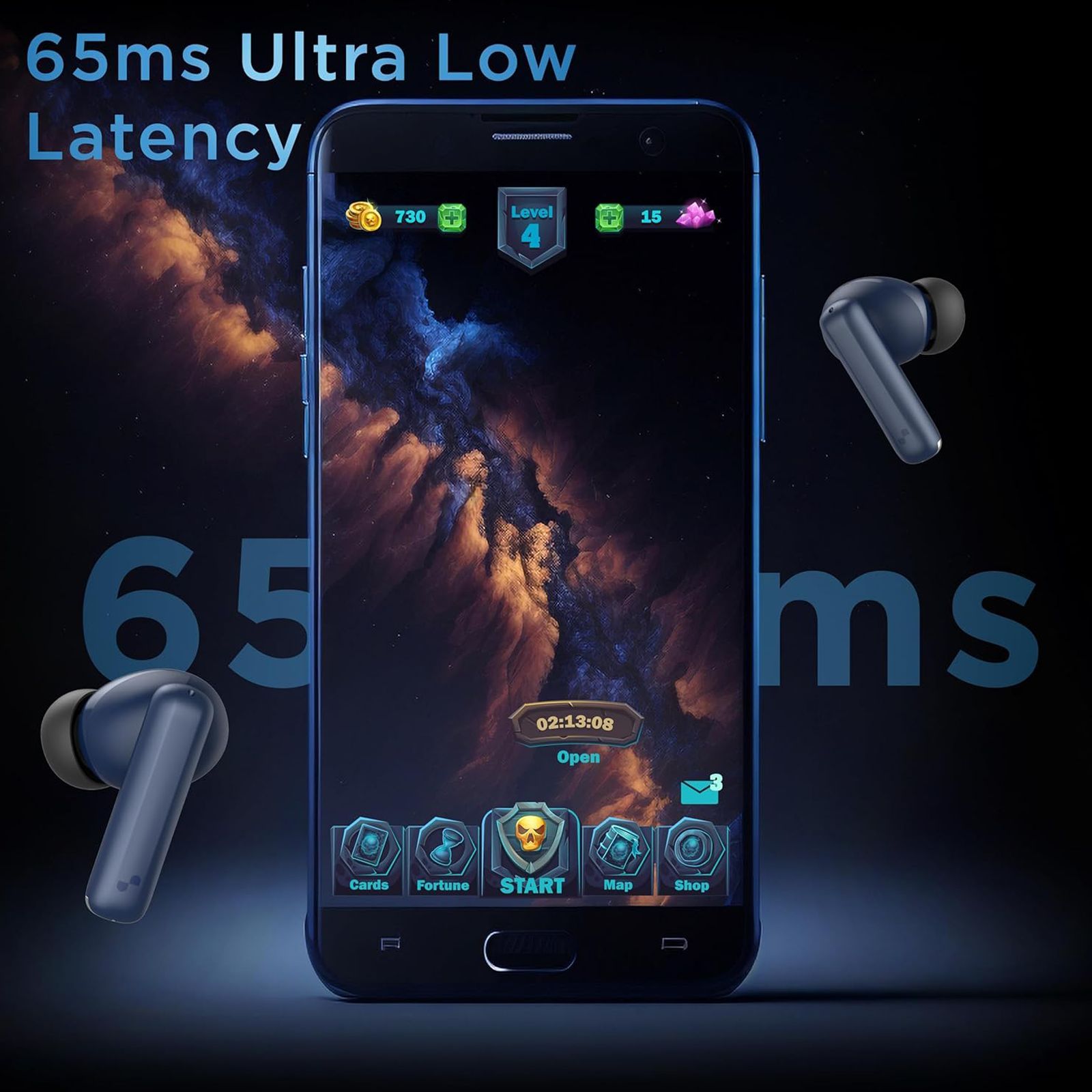 urbn Beat 700 TWS Earbuds with Active Noise Cancellation (IPX5 Water Resistant, Fast Charging, Blue)_17