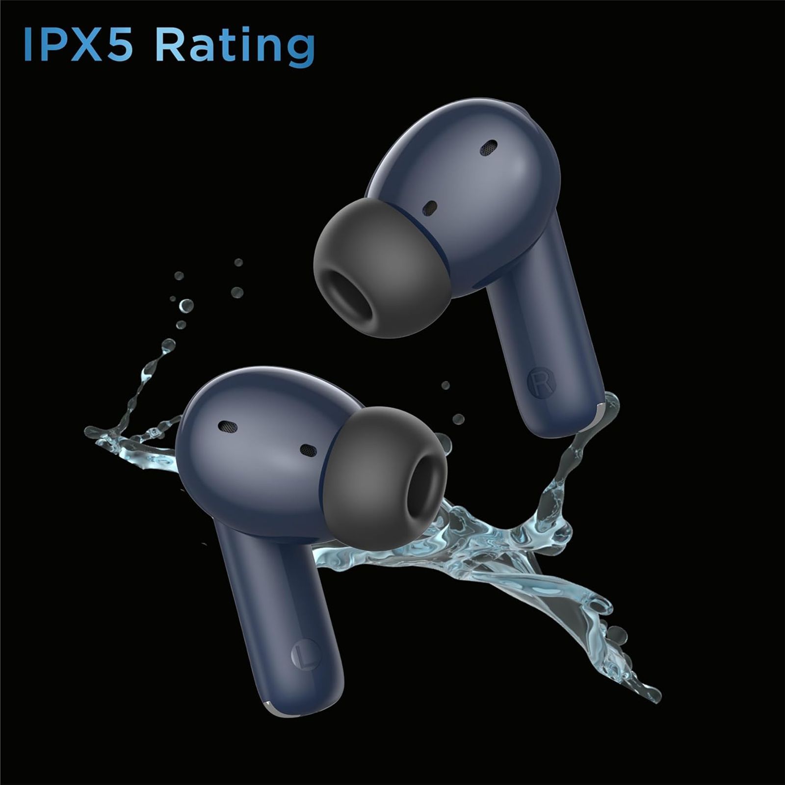 urbn Beat 700 TWS Earbuds with Active Noise Cancellation (IPX5 Water Resistant, Fast Charging, Blue)_7