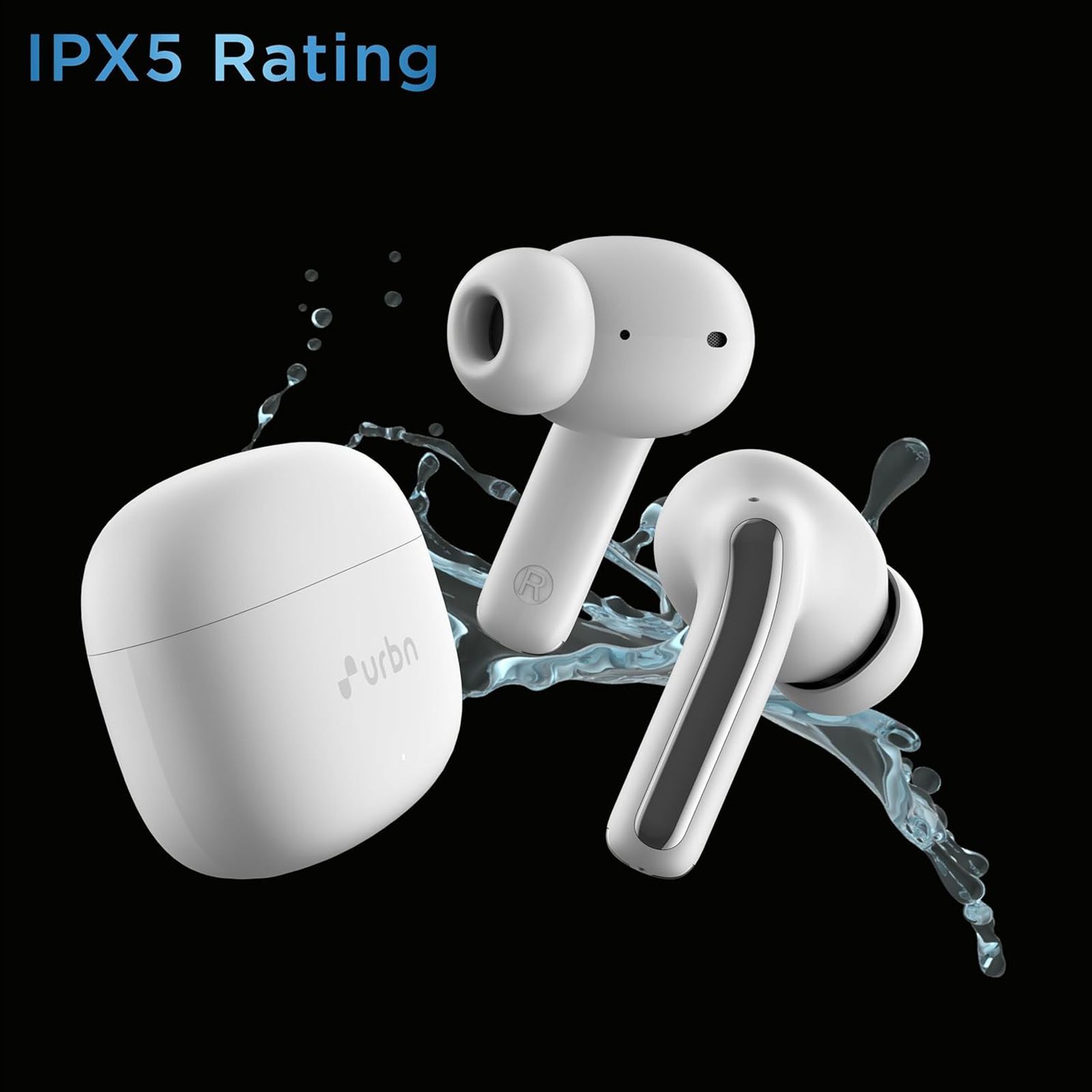 urbn Beat 650 TWS Earbuds with Environmental Noise Cancellation (IPX5 Water Resistant, Fast Charging, White)_6