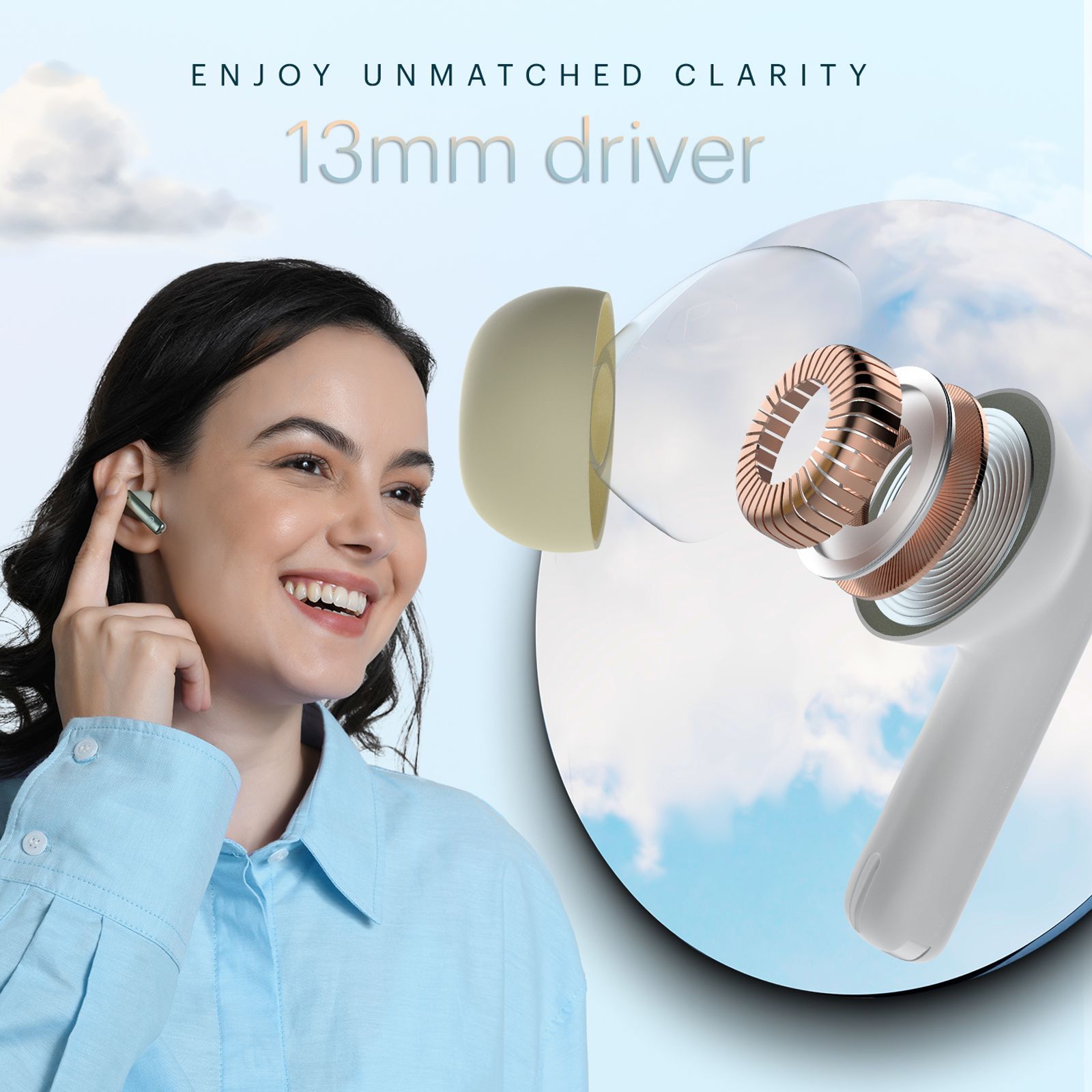 noise Air Buds Pro 3 TWS Earbuds with Active Noise Cancellation (IPX5 Water Resistant, Instacharge, Serene White)_5