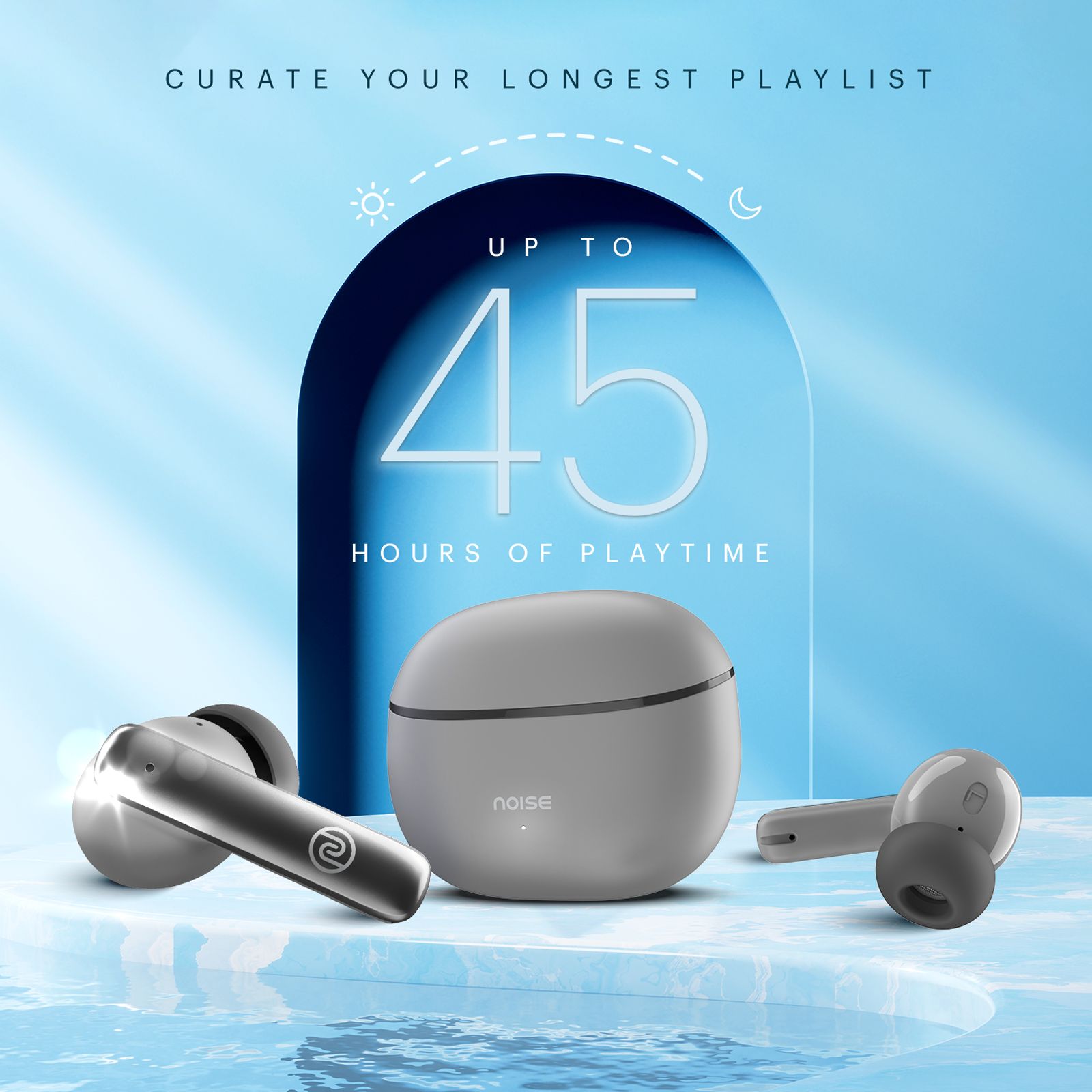 noise Air Buds Pro 3 TWS Earbuds with Active Noise Cancellation (IPX5 Water Resistant, Instacharge, Shadow Grey)_3