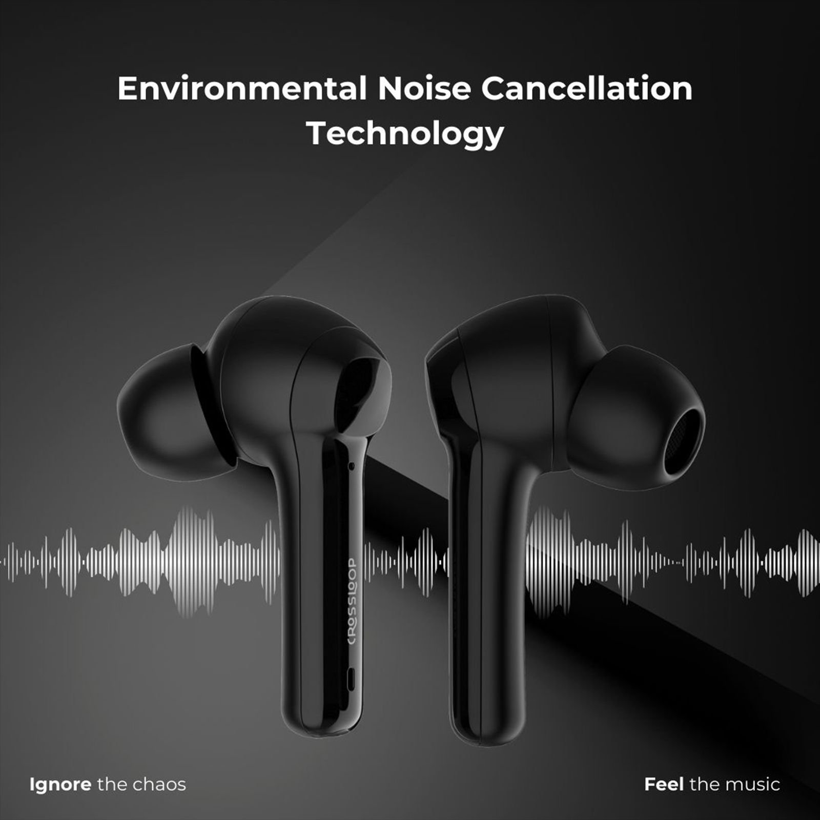 CROSSLOOP Lordz Gen 121 TWS Earbuds (IPX4 Water Resistant, Fast Charging, Black)_5