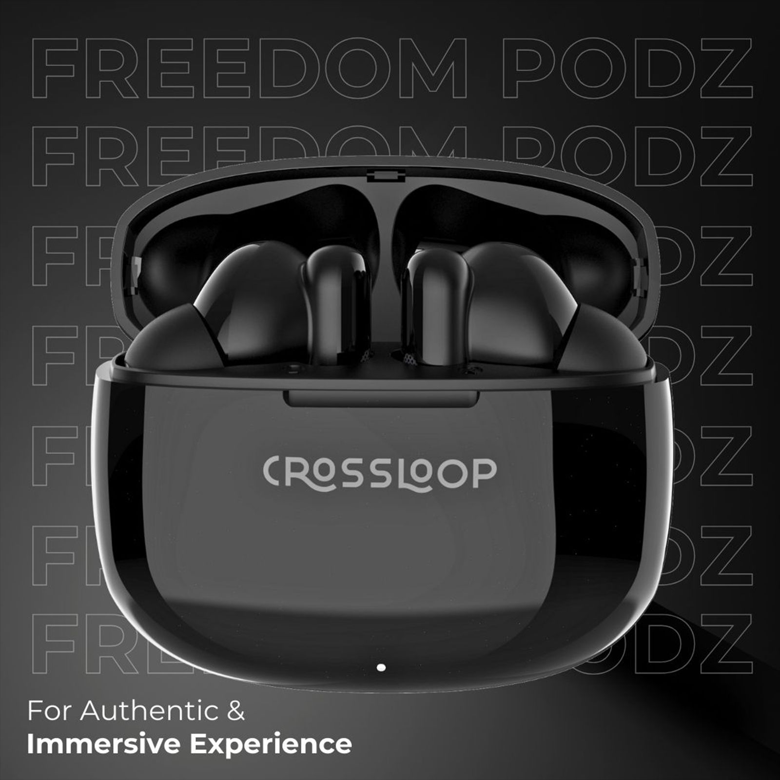 CROSSLOOP Freedom Podz TWS Earbuds with No Noise Cancellation (10mm Driver, Black)_3
