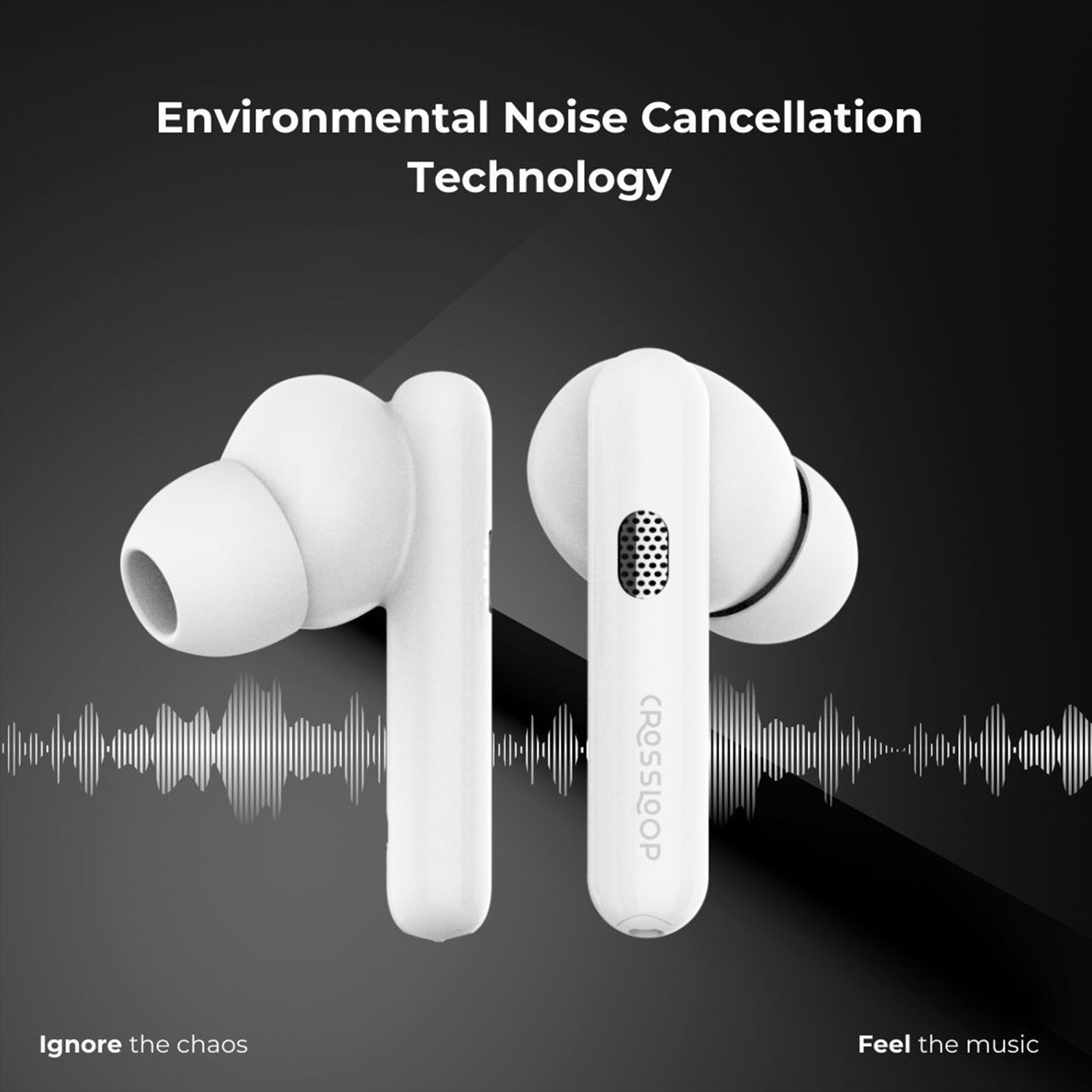 CROSSLOOP Freedom Podz TWS Earbuds with No Noise Cancellation (10mm Driver, White)_4