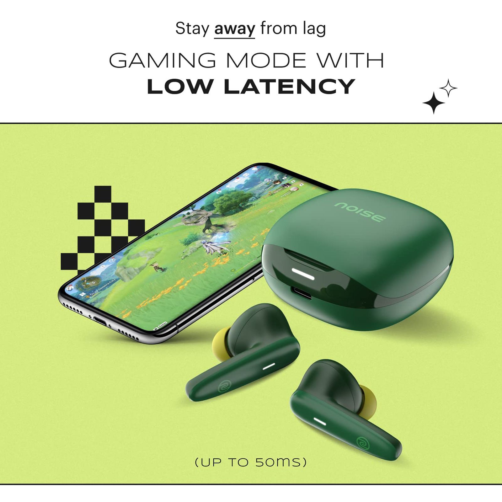 noise Buds VS401 TWS Earbuds with Environmental Noise Cancellation (IPX5 Water Resistant, Insta Charge, Forest Green)_3