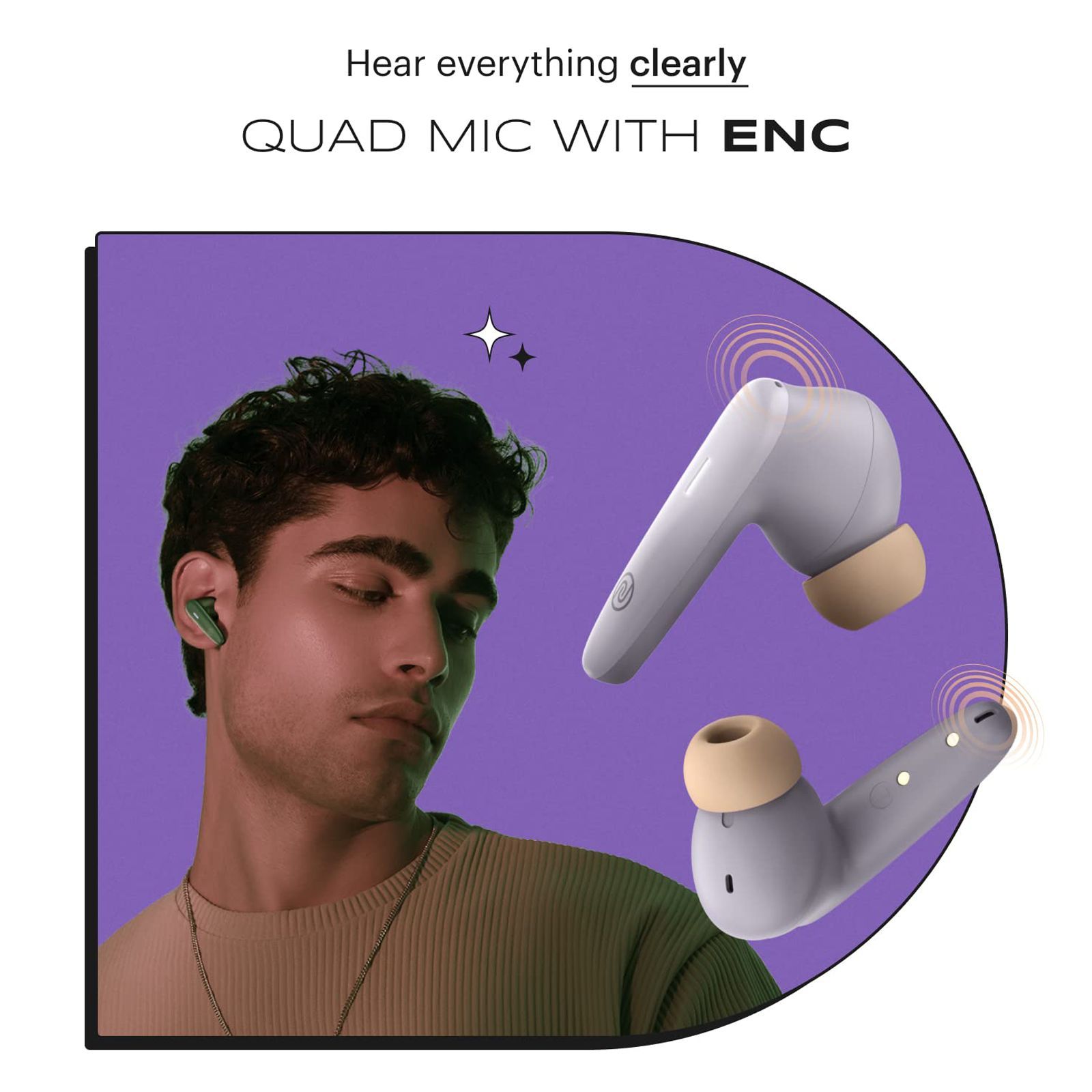 noise Buds VS401 TWS Earbuds with Environmental Noise Cancellation (IPX5 Water Resistant, Insta Charge, Soft Lilac)_6